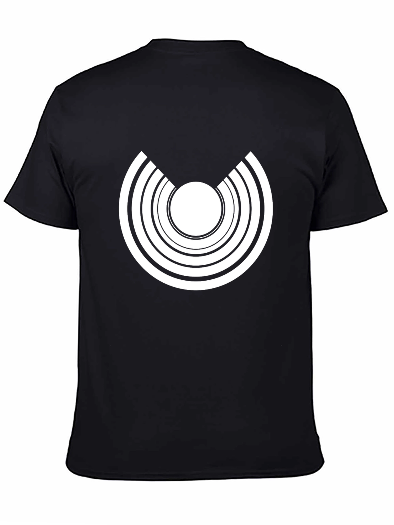 Black Abstract Graphic Black Tee view 4