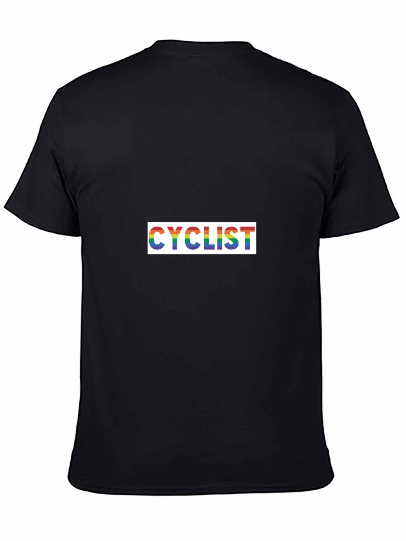 Black Rainbow Cyclist T-Shirt - Black view 4