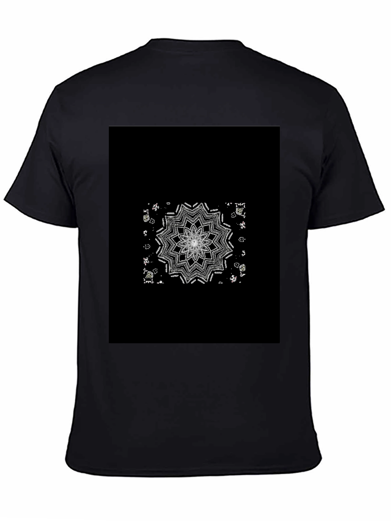 Black Mandala Graphic Tee - Black Cotton Blend view 4