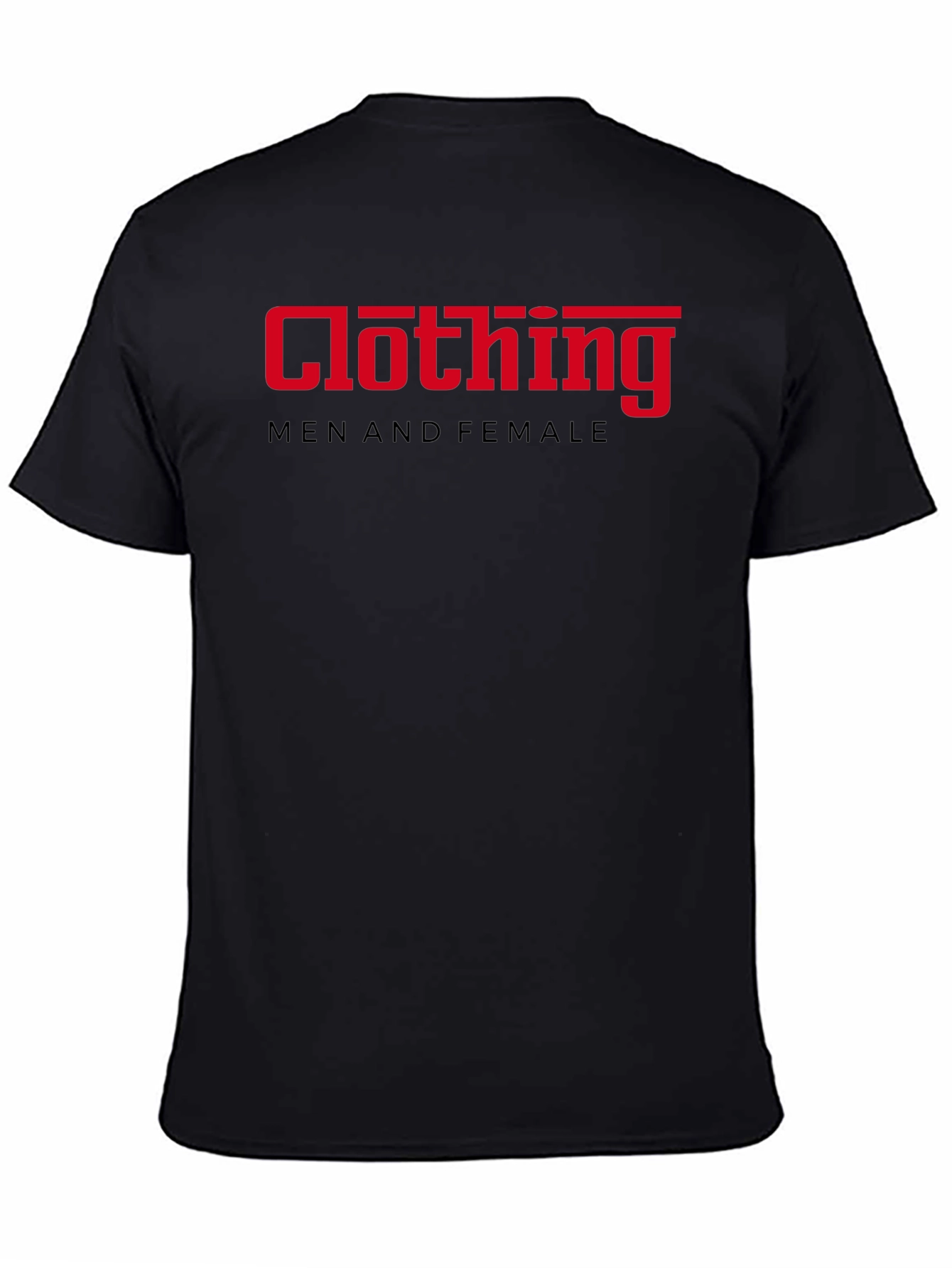 Black Clothing Men and Female Graphic T-Shirt view 4