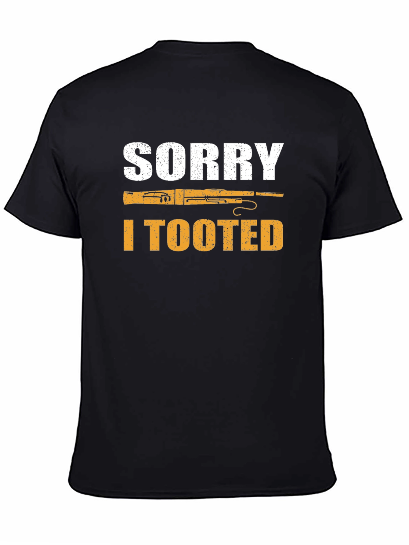 Black Sorry I Tooted Bassoon Player Black T-Shirt view 4