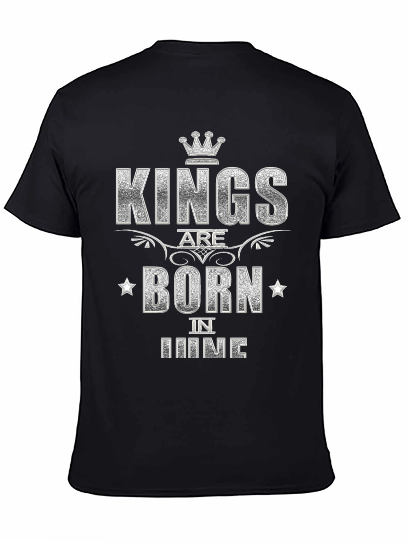 Black Kings Are Born in June Black T-Shirt view 4
