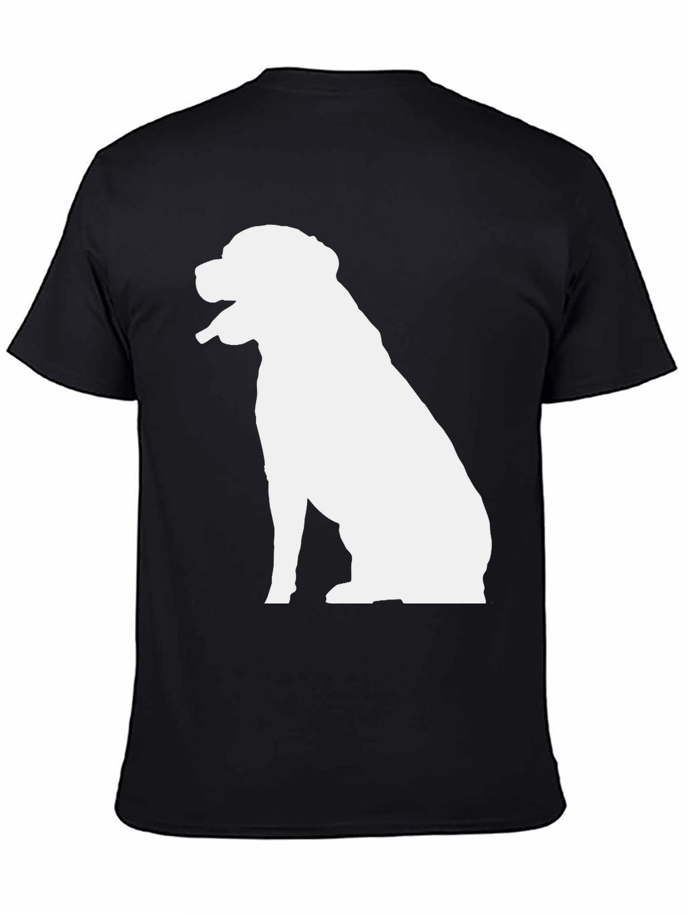 Black Dog Silhouette Graphic T-Shirt - Black view 4