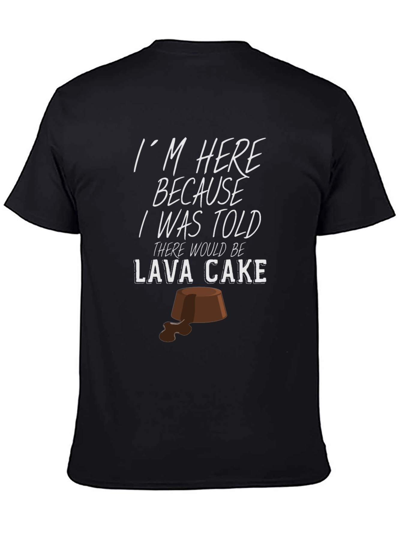 Black Lava Cake T-Shirt - Funny Foodie Tee view 4