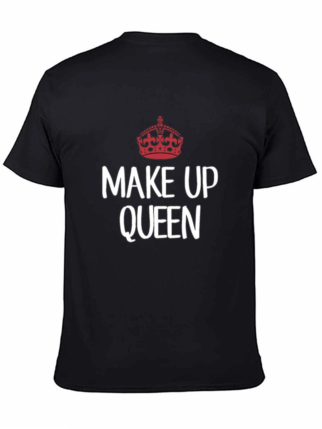 Black Make Up Queen T-Shirt - Crown Graphic Tee view 4