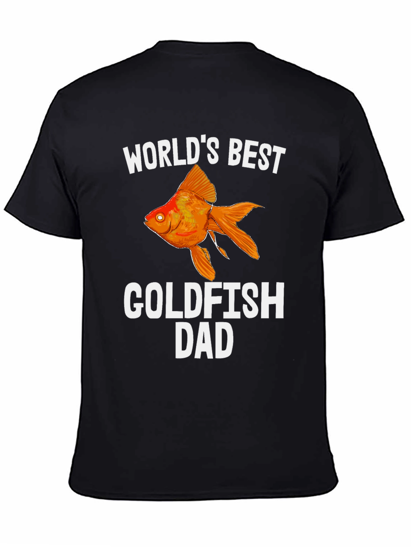 Black World's Best Goldfish Dad T-Shirt view 4