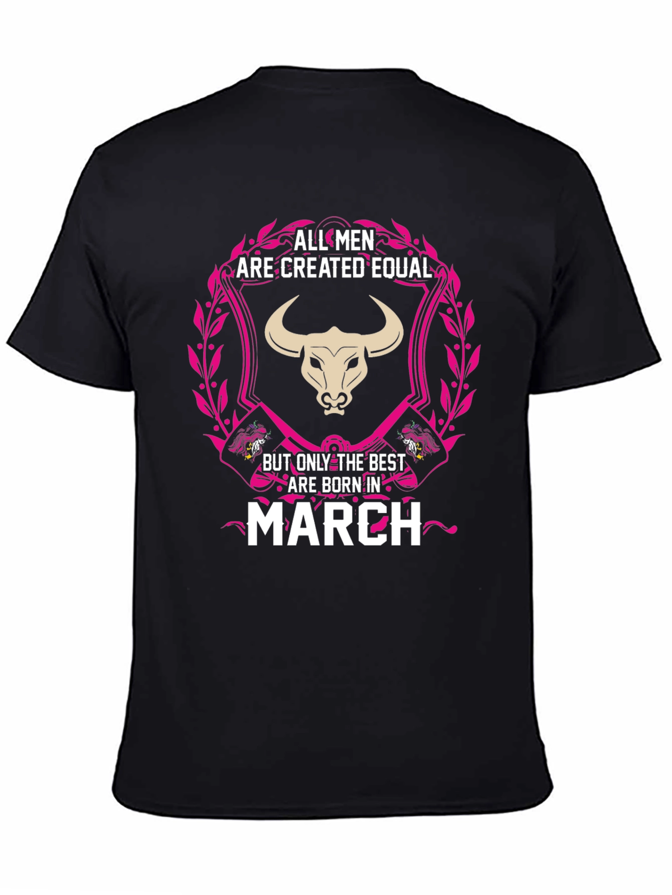 Black Men's March Birthday T-Shirt - All Men Are Created Equal view 4