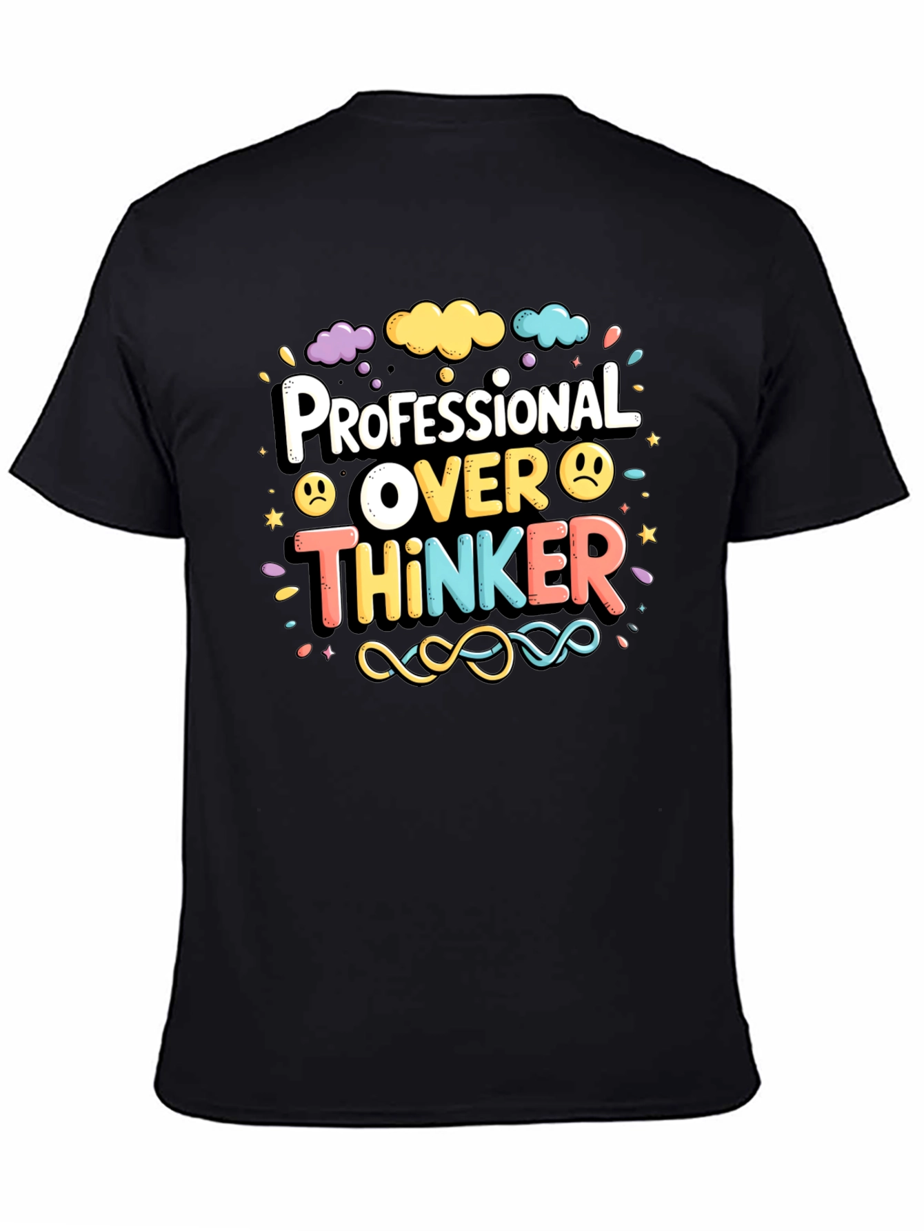 Black Professional Over Thinker Graphic Tee view 4