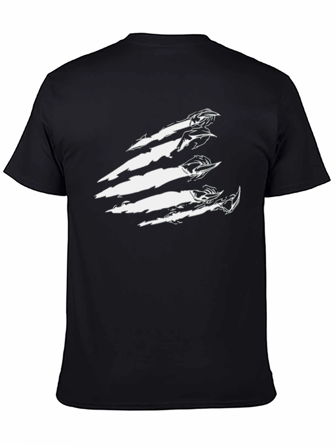Black Claw Mark Graphic T-Shirt - Edgy Streetwear view 4