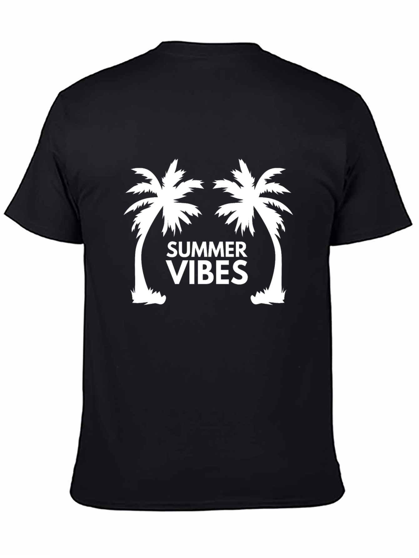 Black Summer Vibes Palm Tree T-Shirt view 4