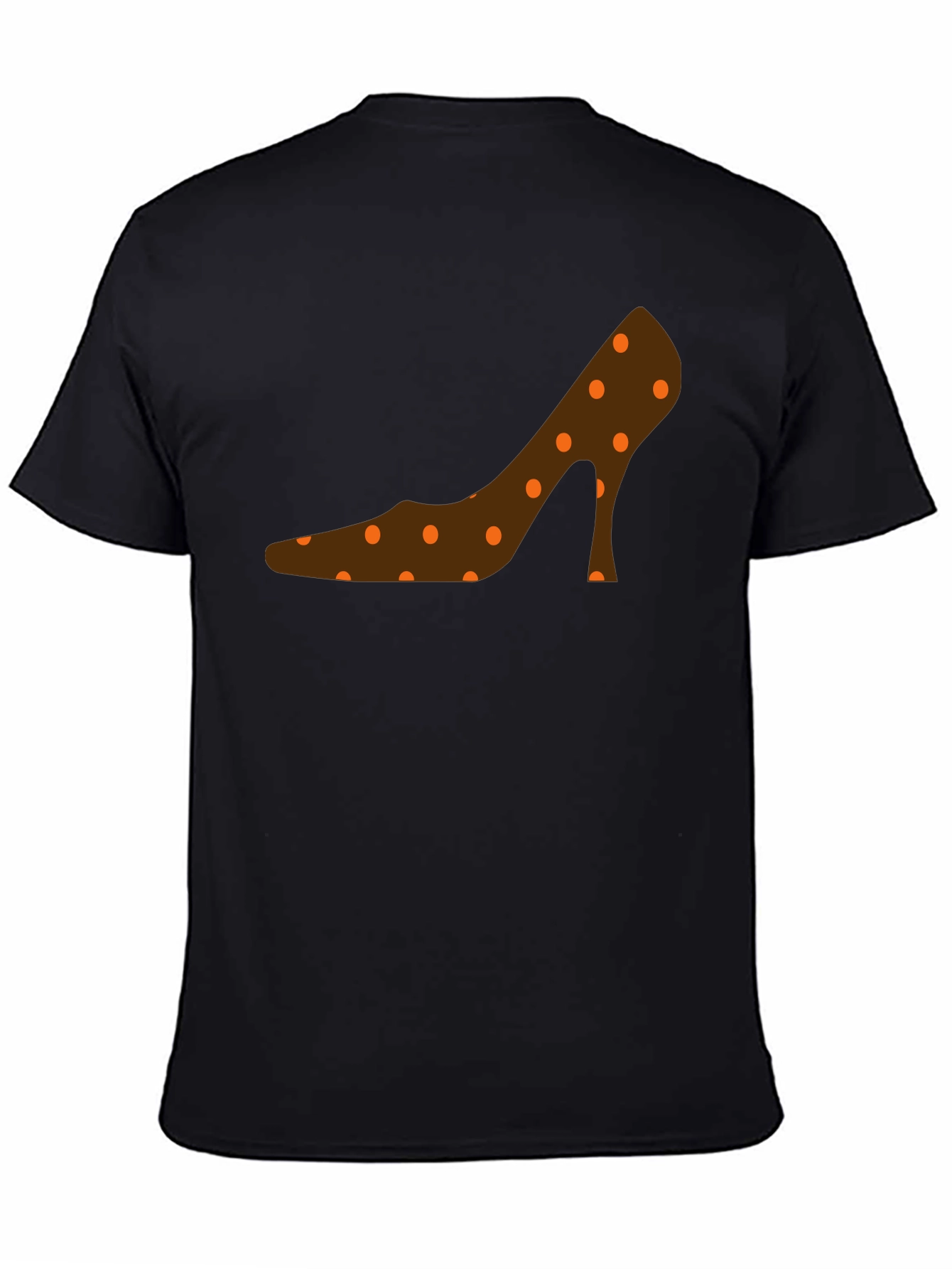 Black Polka Dot Shoe Graphic T-Shirt view 4