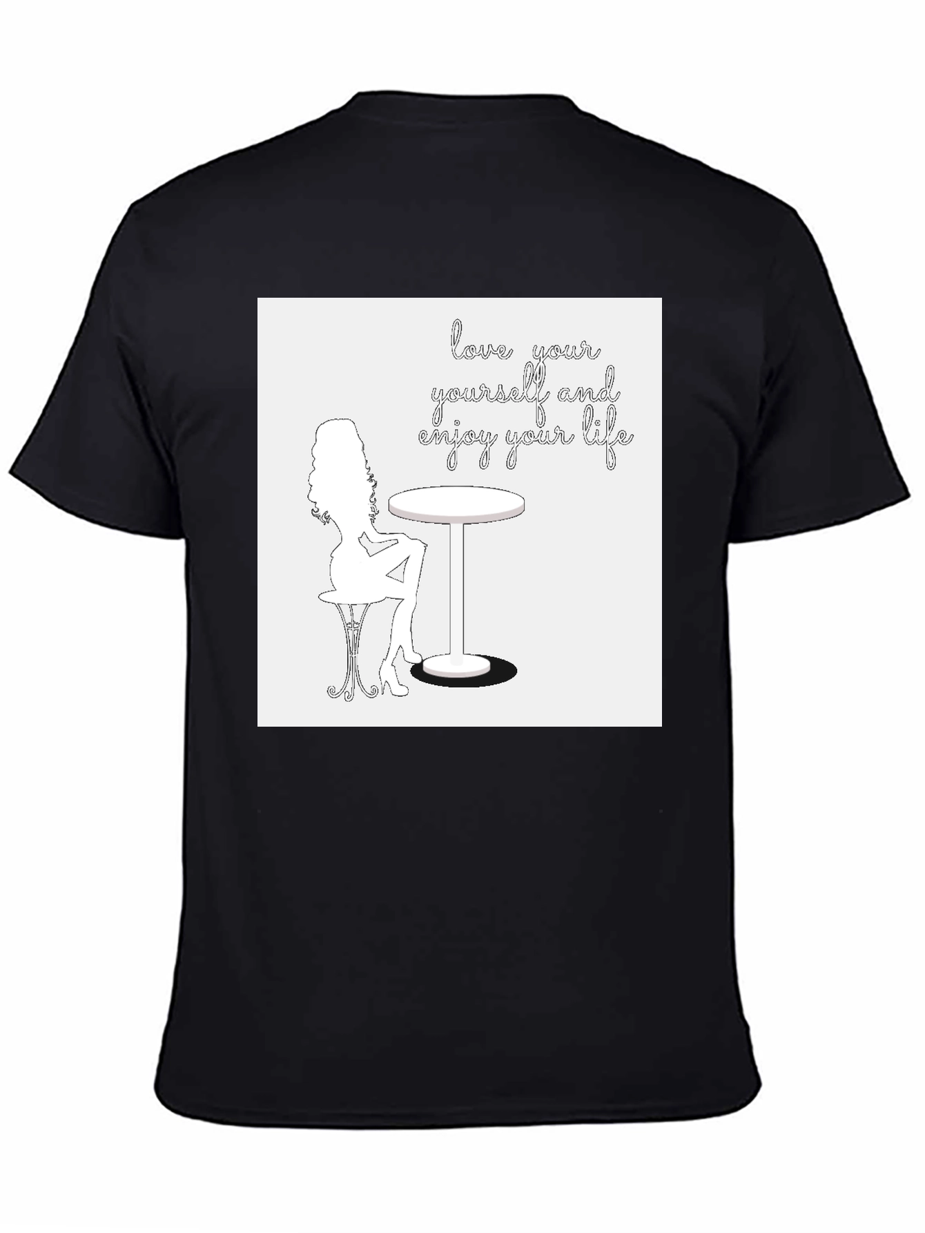Black Love Yourself Graphic T-Shirt - Black view 4