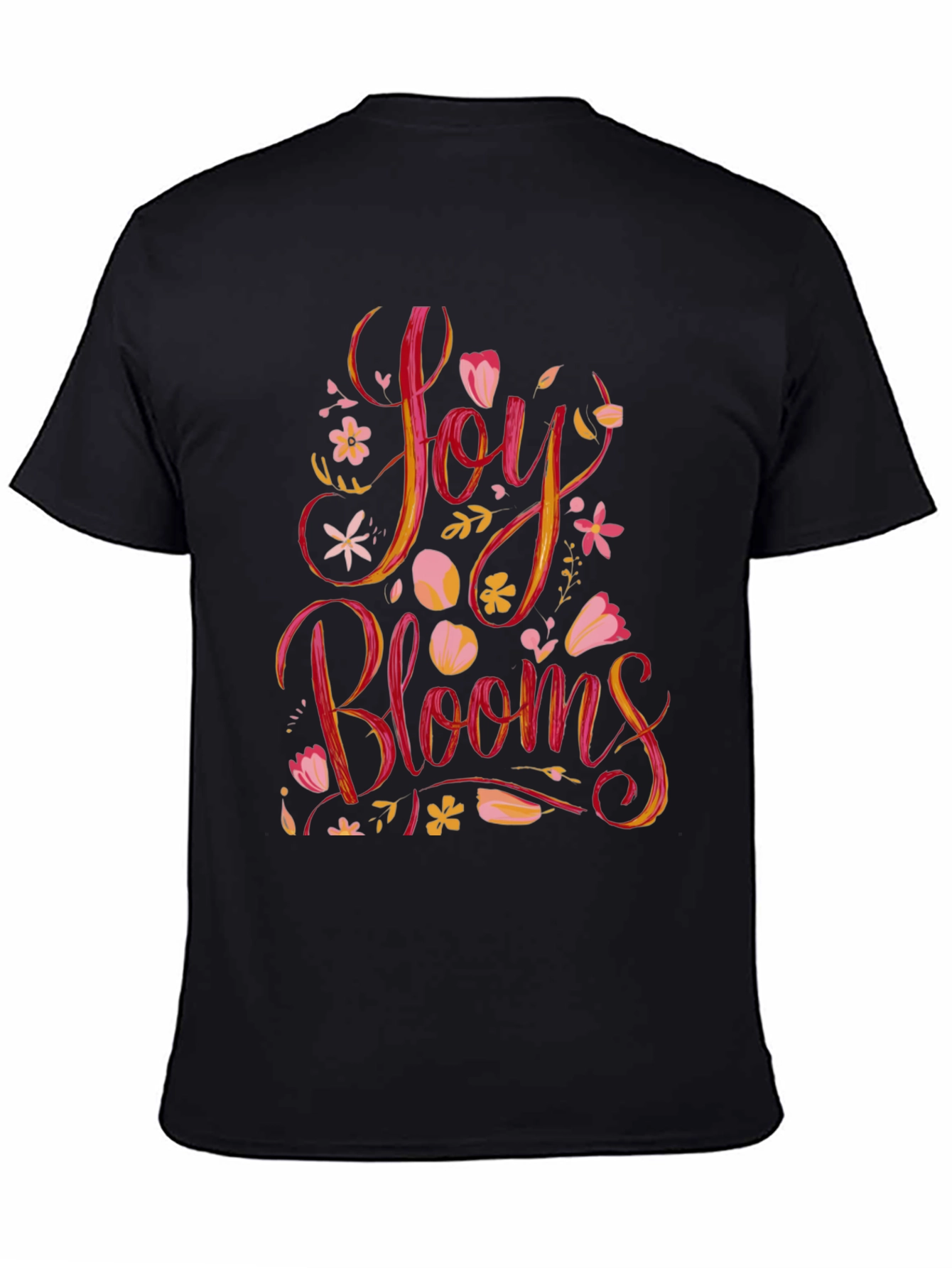 Black Joy Blooms Graphic Tee - Black view 4