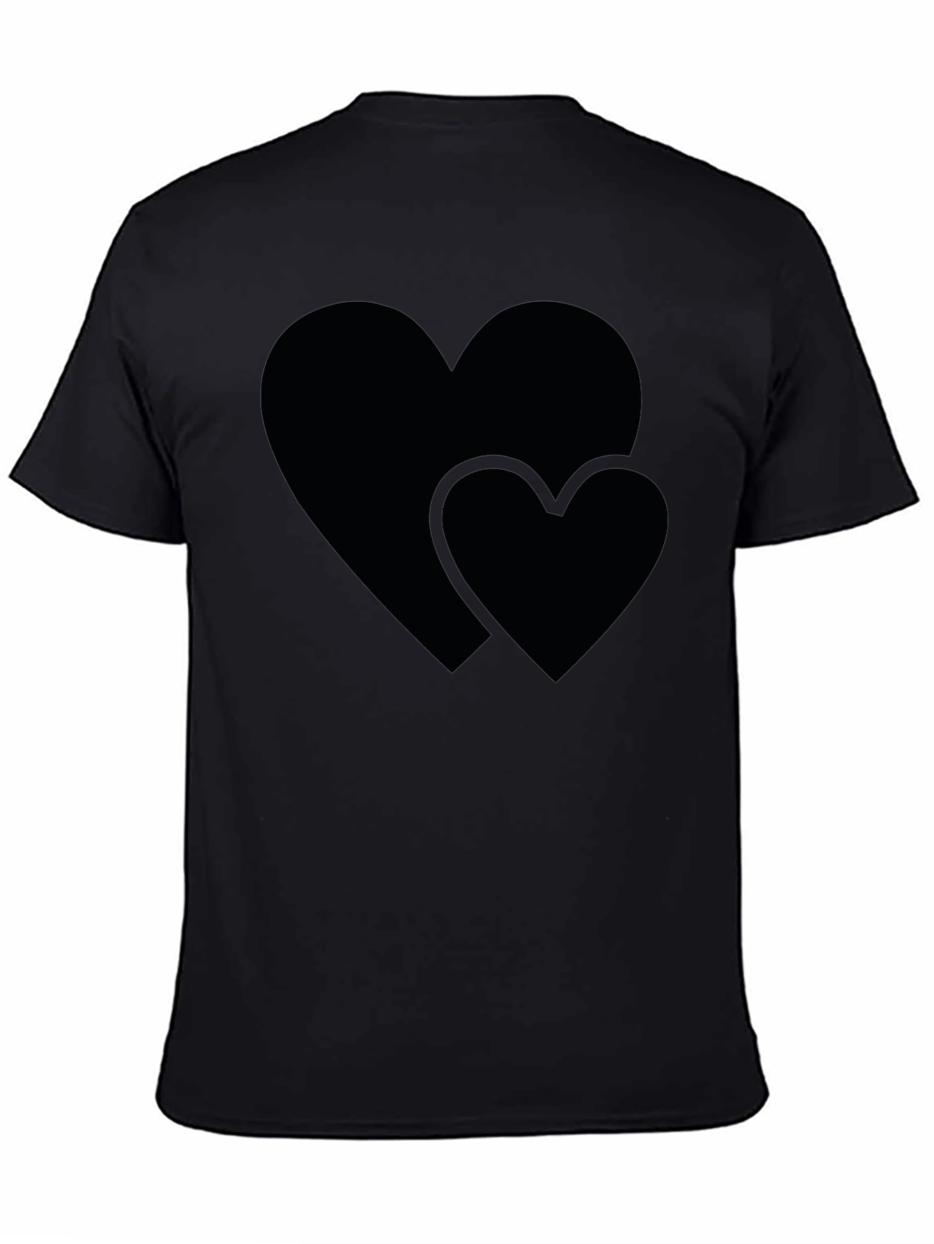 Black Heart Graphic Black Crew Neck Tee view 4
