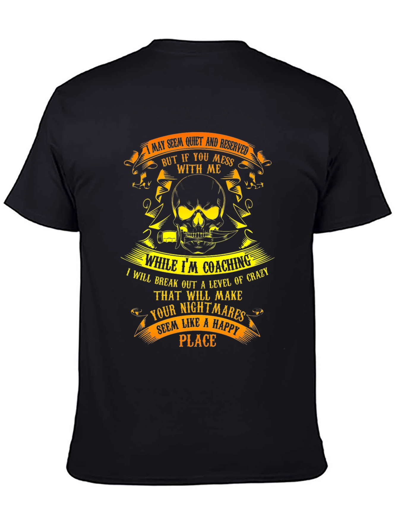 Black Coaching Crazy T-Shirt: Reserved But Mess With Me! view 4