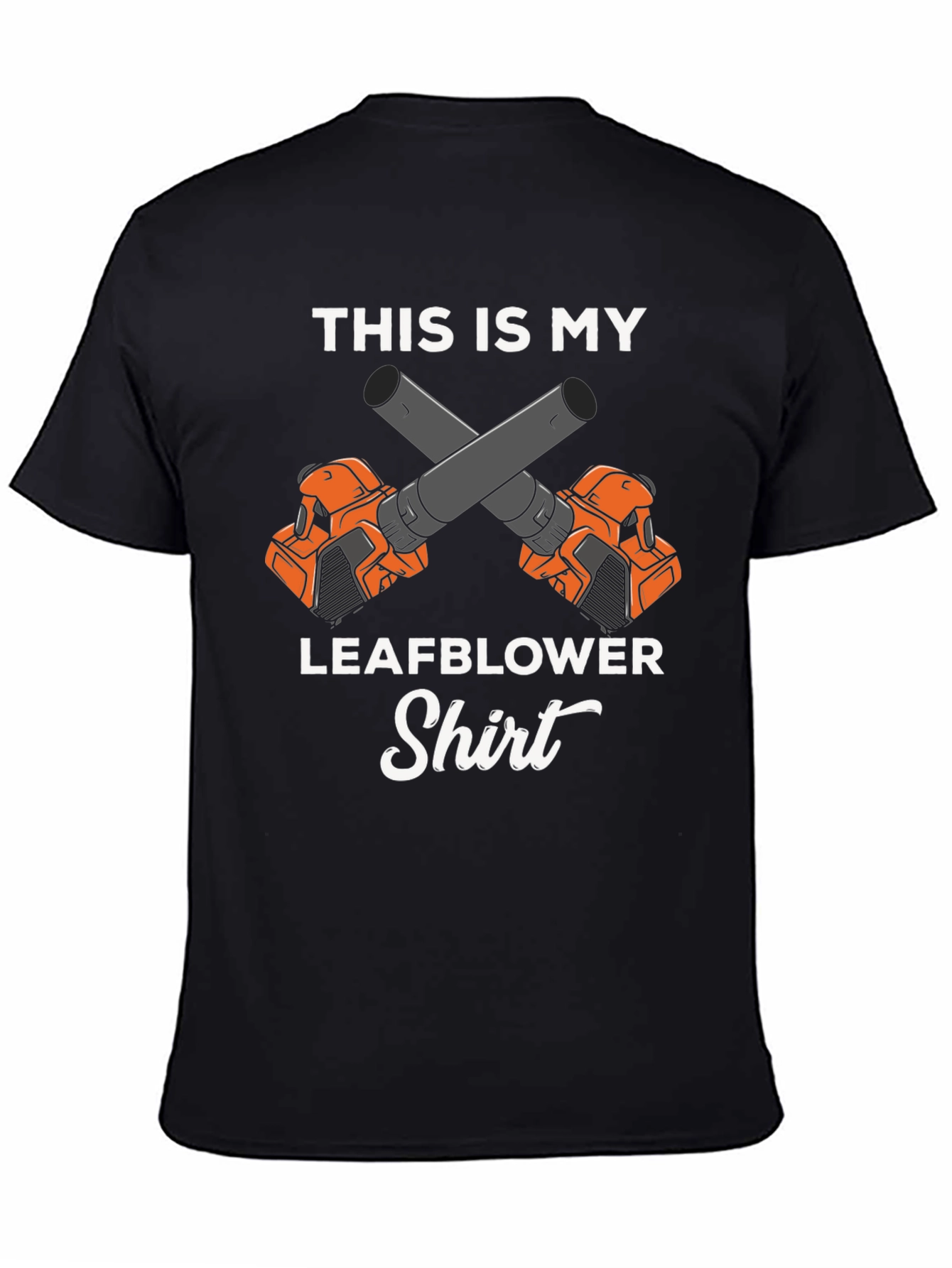 Black Leaf Blower Shirt - Funny Landscaping Tee view 4