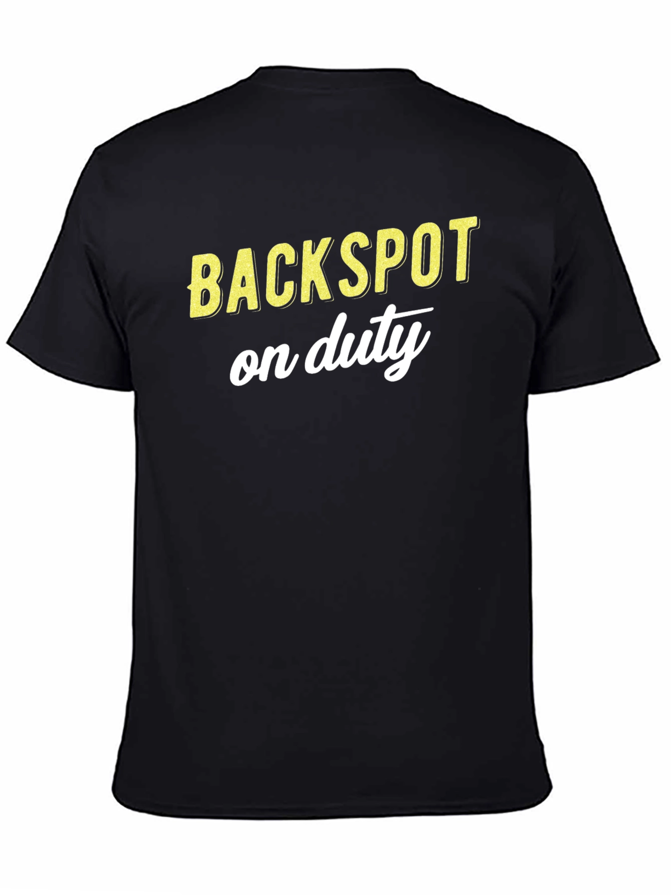 Black Backspot On Duty Black Graphic T-Shirt view 4