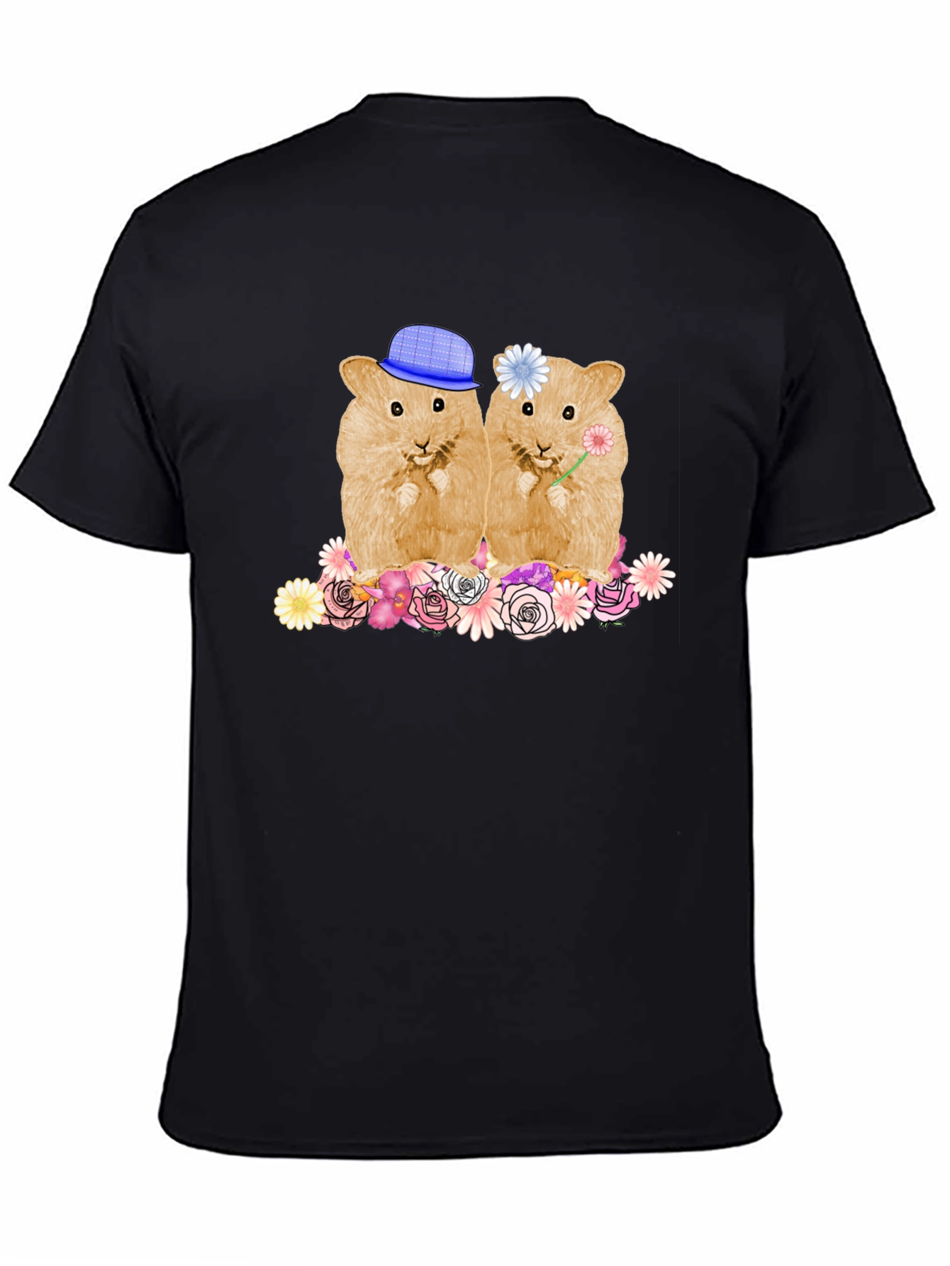 Black Hamster Couple T-Shirt Cute Animal Tee view 4