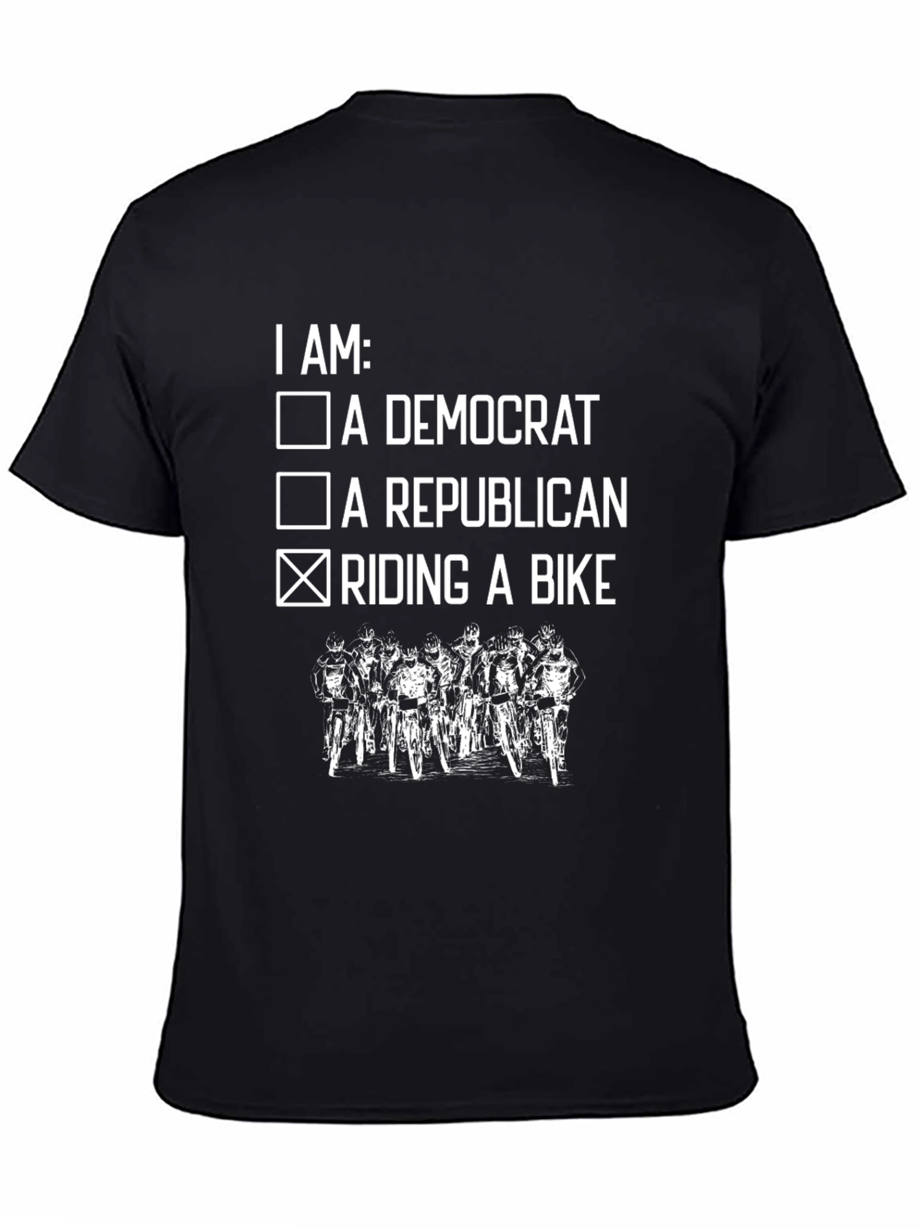 Black I AM: Riding a Bike - Novelty Graphic T-Shirt view 4