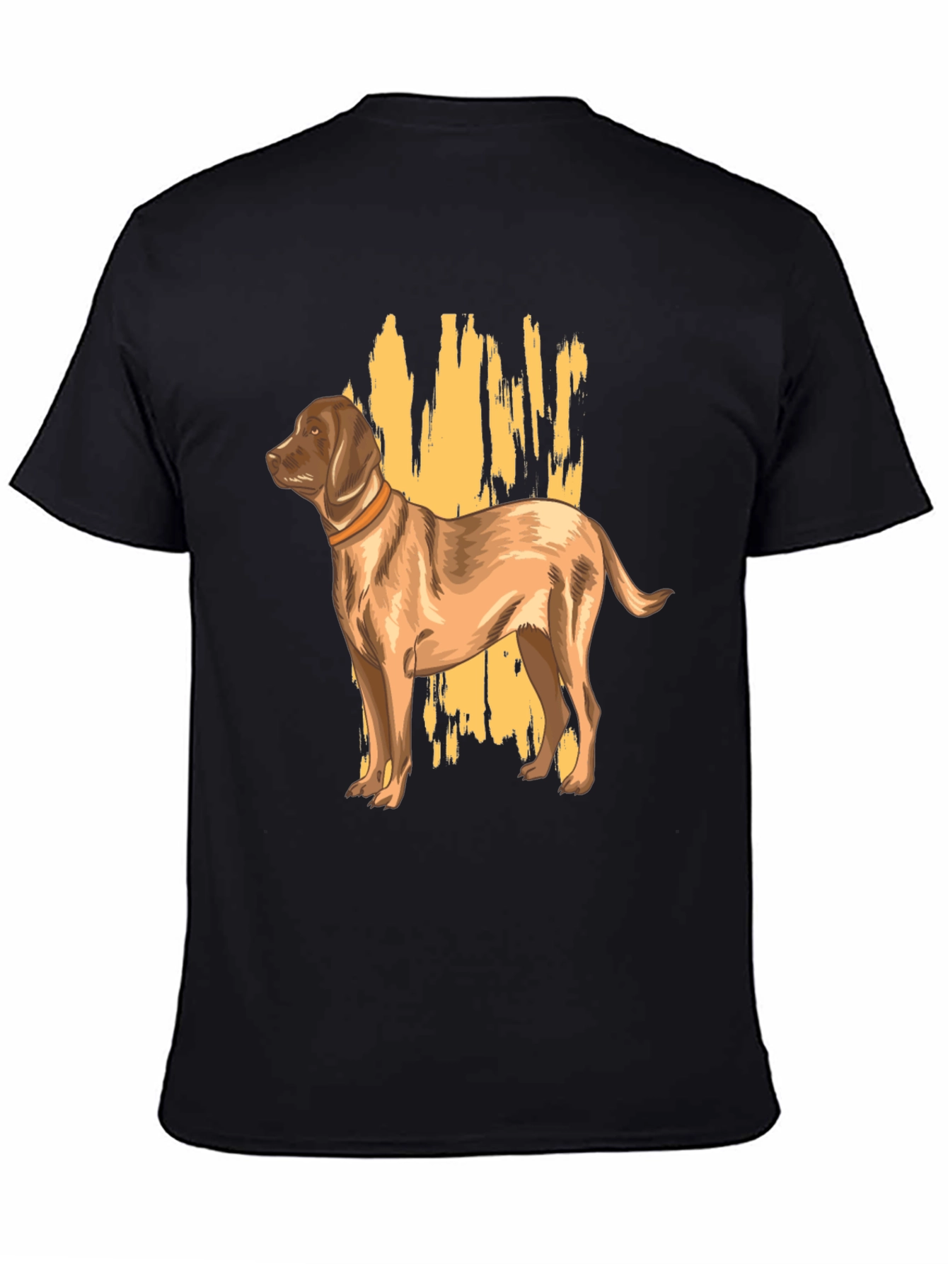 Black Dog Graphic T-Shirt - Black, Canine Lover Tee view 4