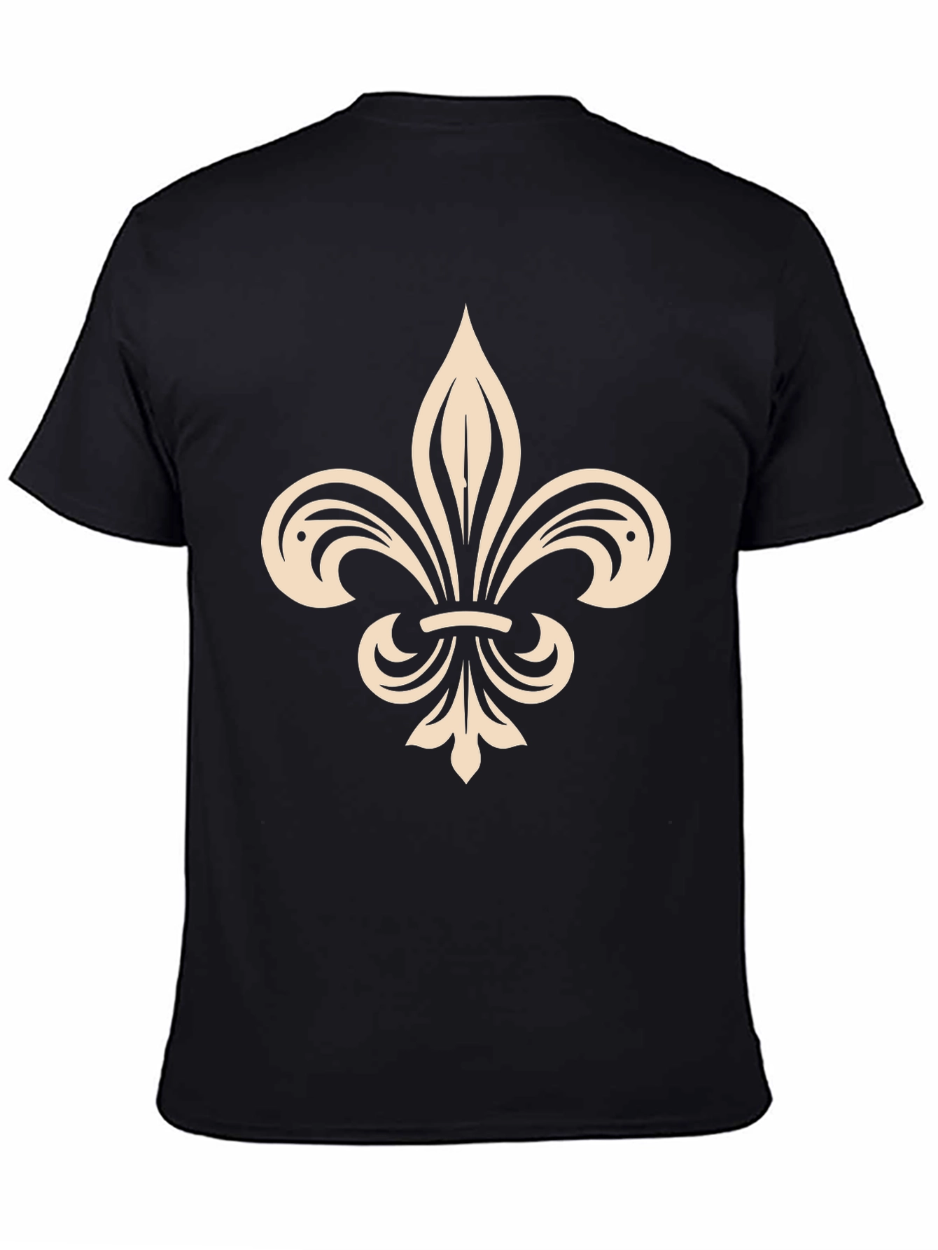 Black Fleur-de-lis Graphic Tee - Stylish Casual Wear view 4