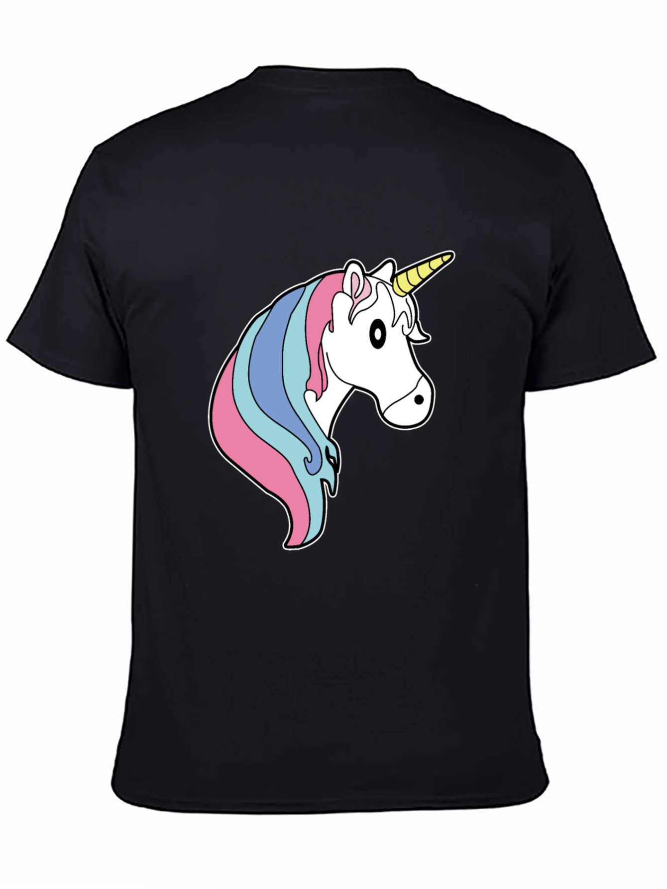 Black Unicorn Graphic Tee - Black Cotton Blend view 4