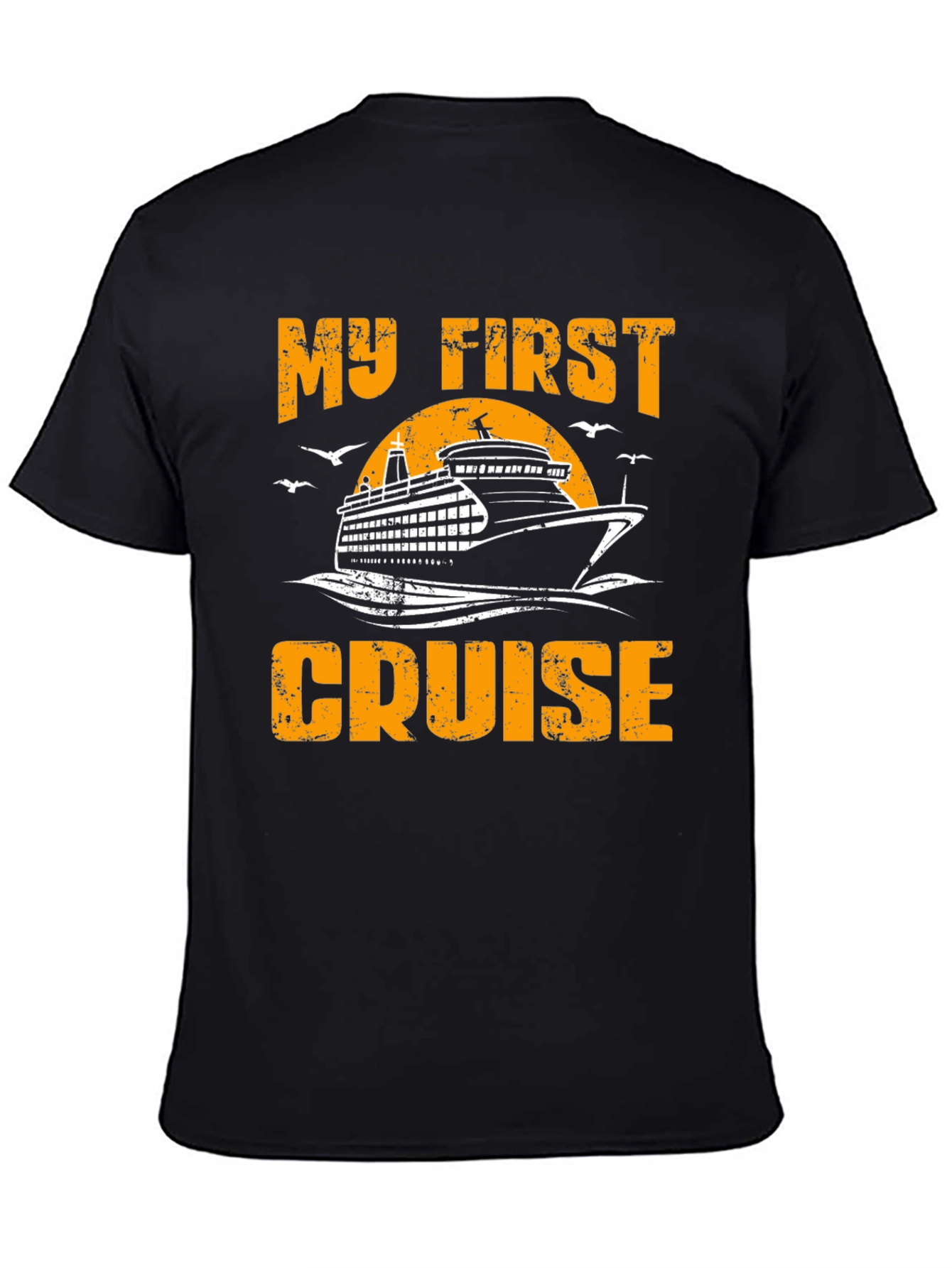 Black My First Cruise T-Shirt - Cruise Ship Vacation Apparel view 4