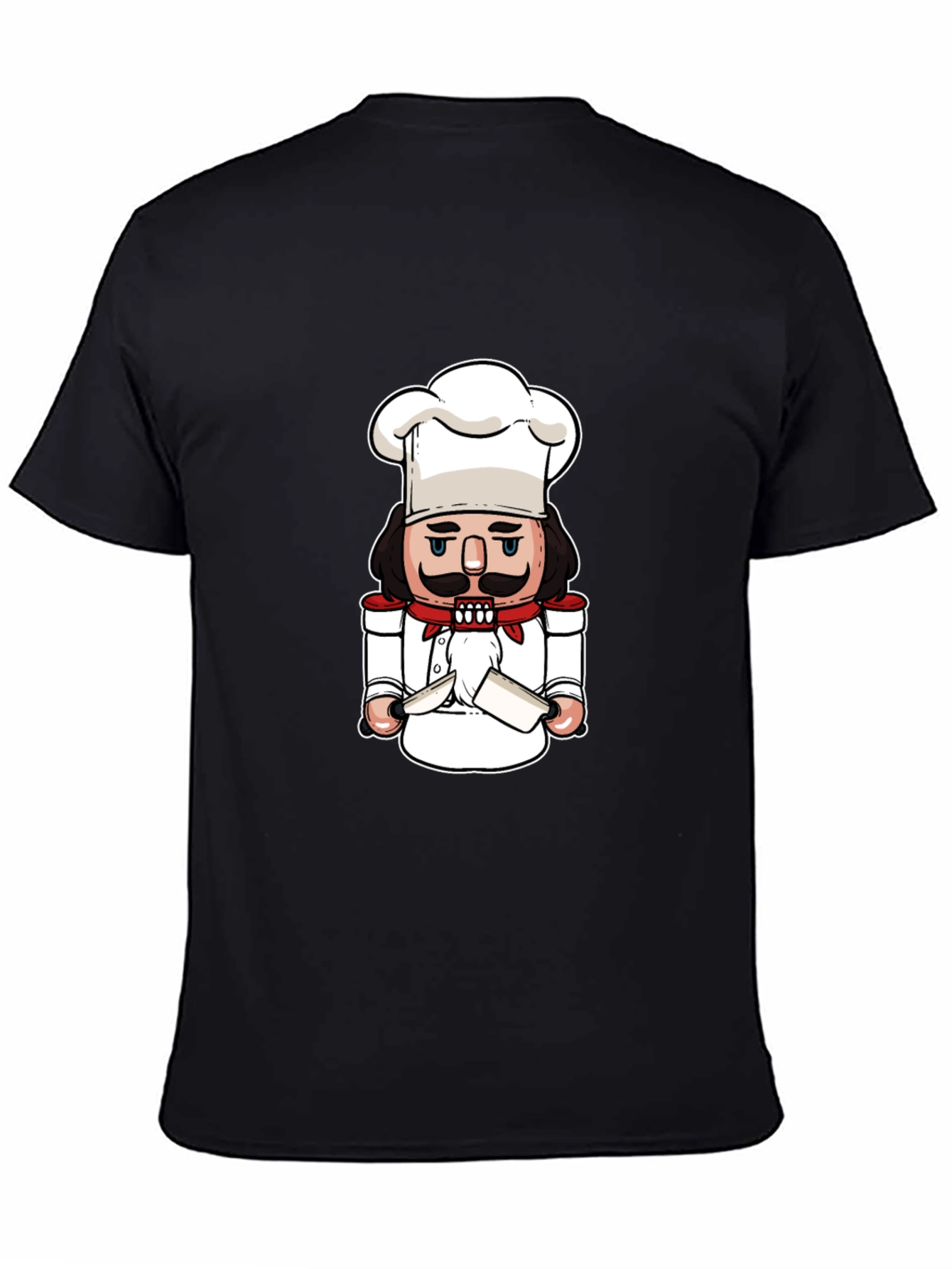 Black Chef Nutcracker T-Shirt - Funny Culinary Tee view 4