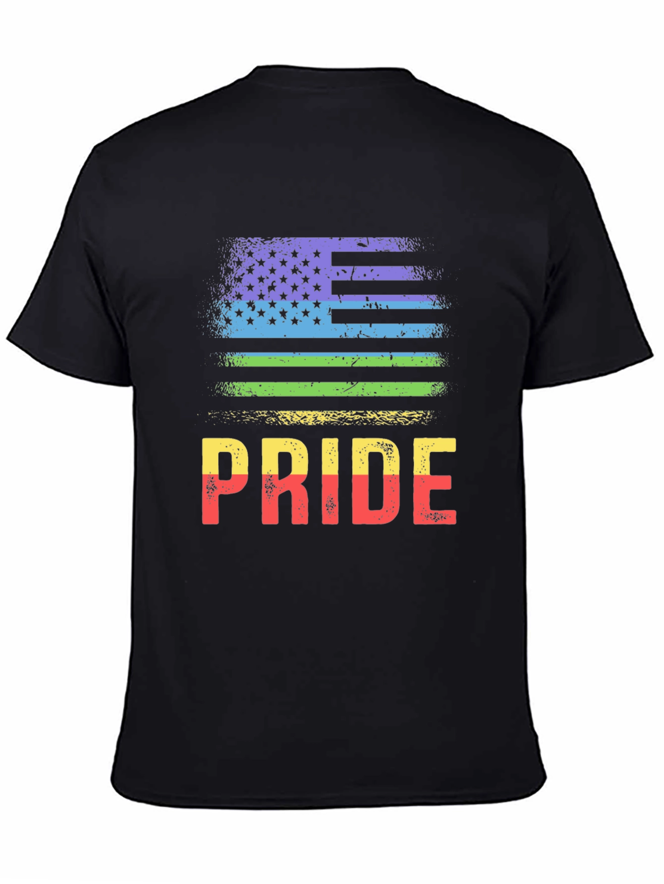 Black Pride Flag T-Shirt - LGBTQ+ Rainbow Tee view 4