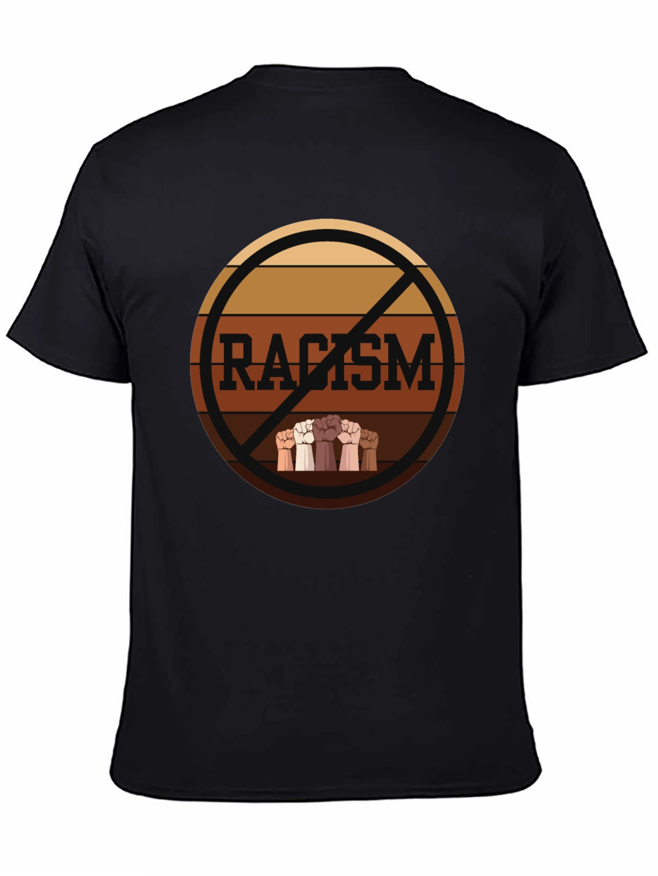 Anti Racism Fist Bump Graphic T-Shirt - 4