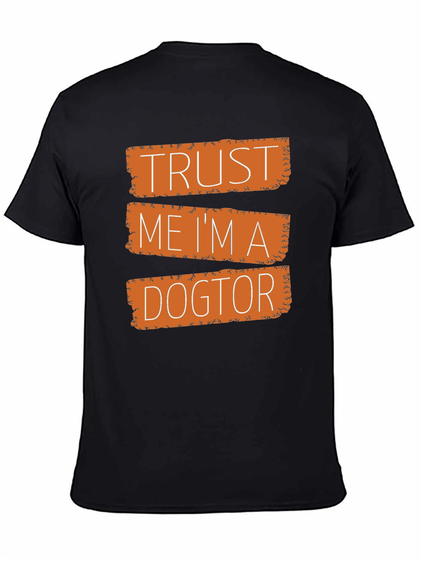 Black Trust Me I'm a Dogtor Black Graphic T-Shirt view 4