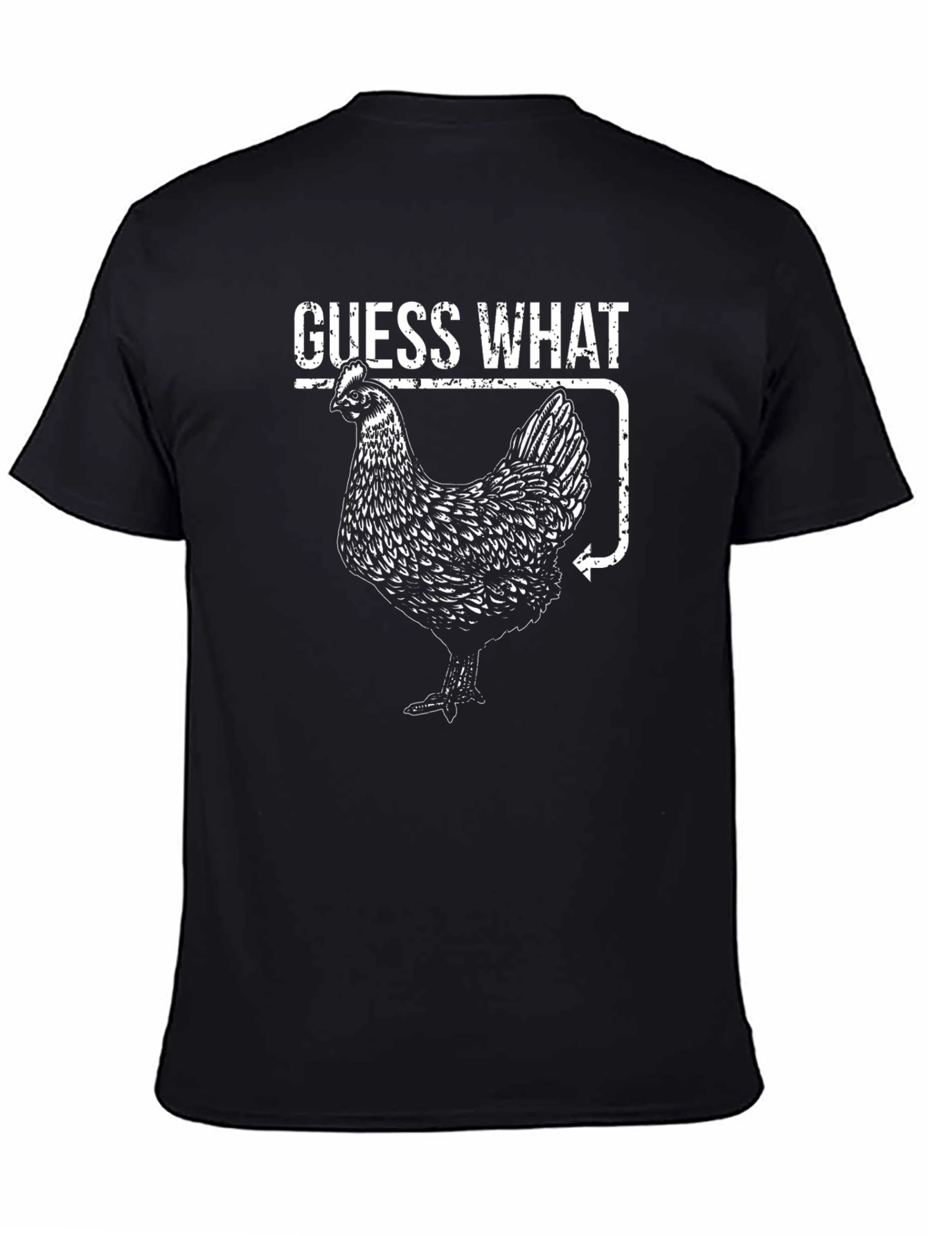 Black Guess What? Chicken T-Shirt - Funny Graphic Tee view 4