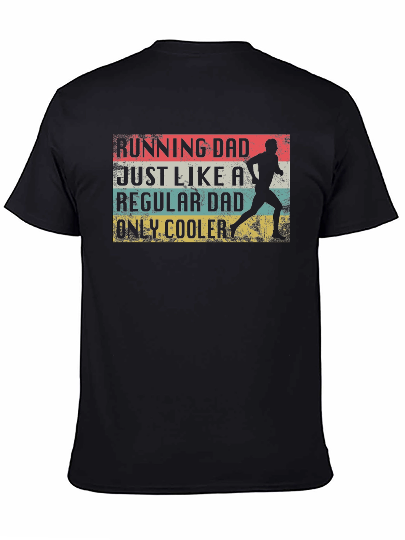 Black Running Dad T-Shirt - Regular Dad, Only Cooler view 4