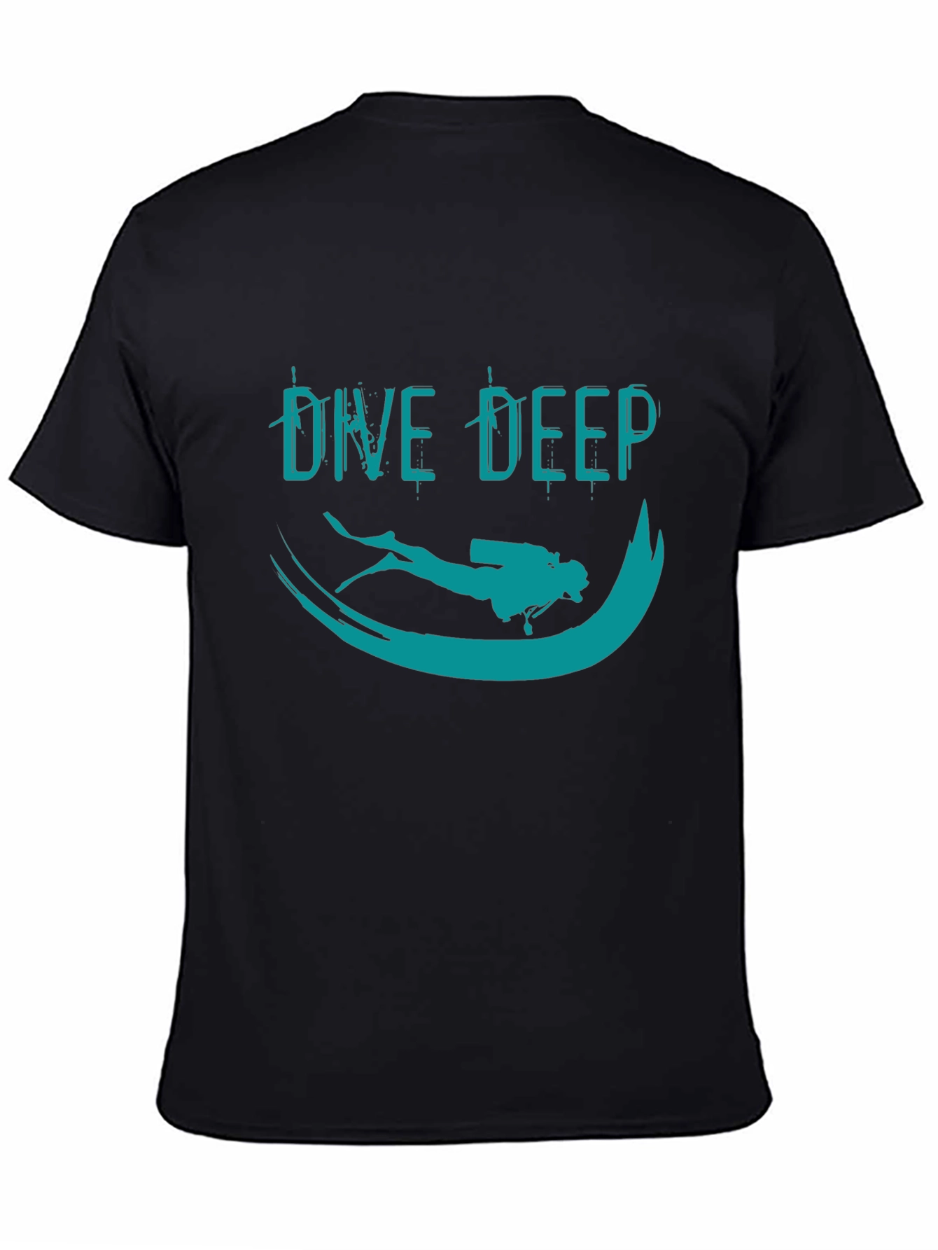 Black Dive Deep Graphic T-Shirt - Black view 4