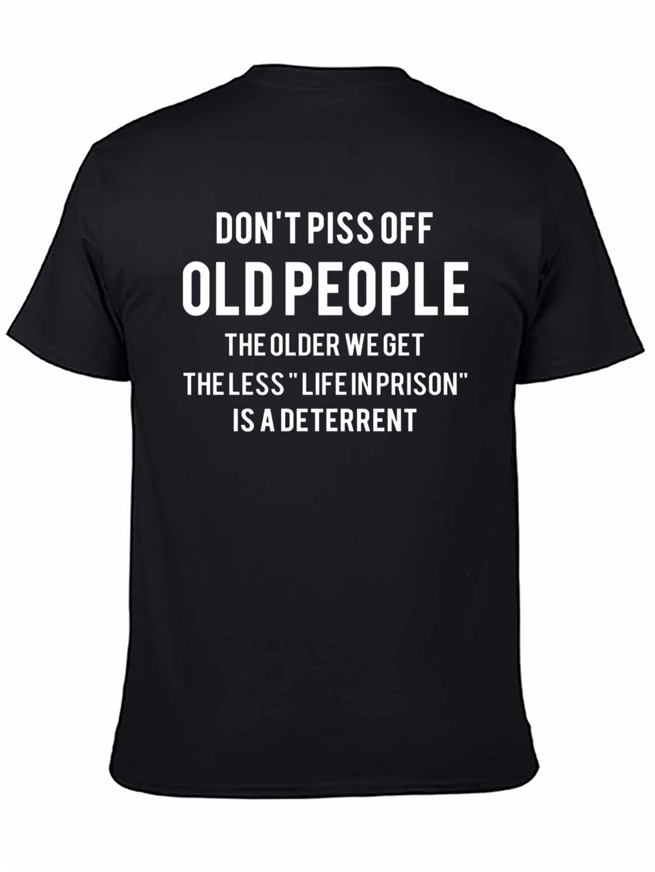 Black Don't Piss Off Old People T-Shirt view 4