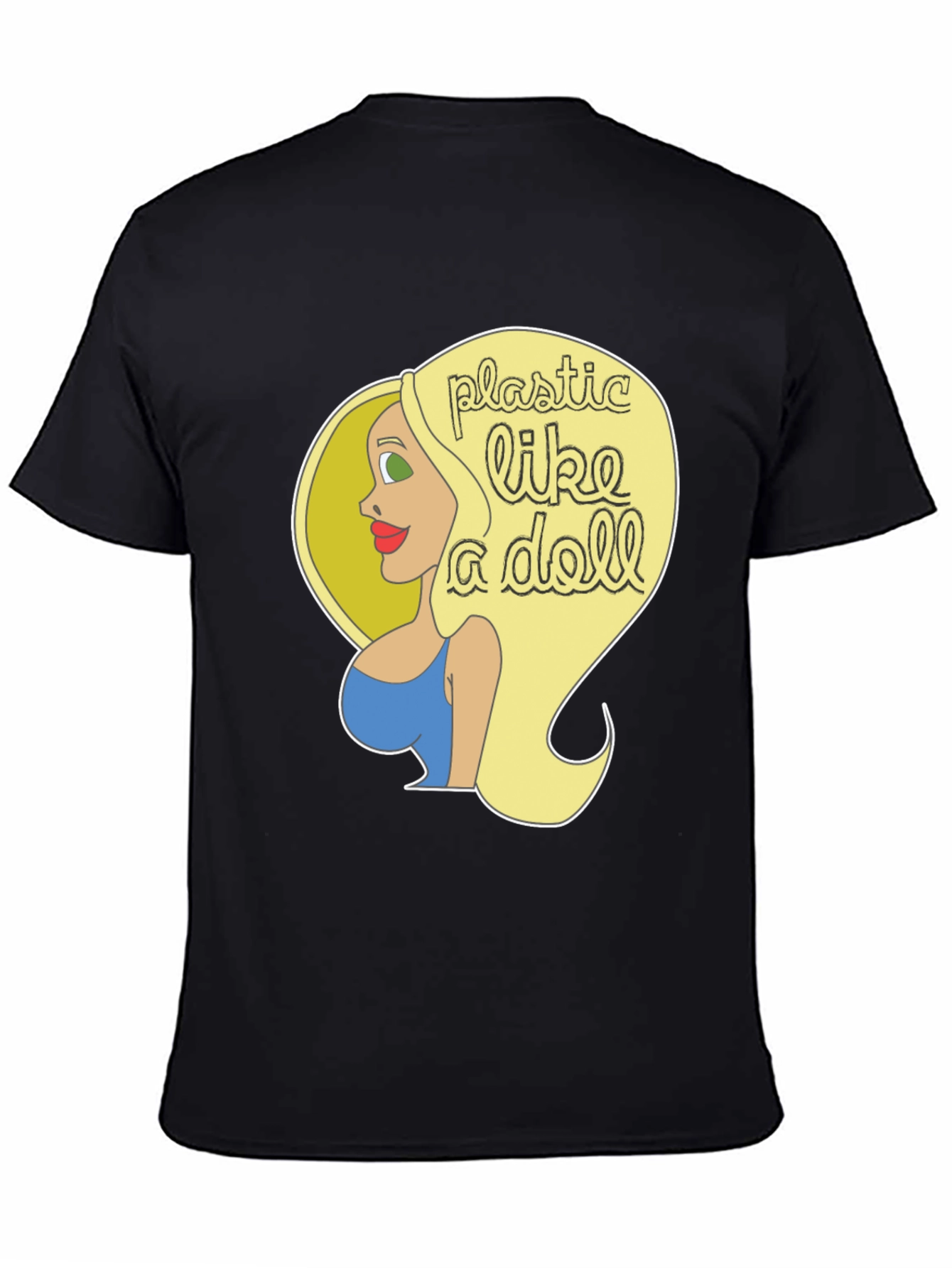 Black Plastic Doll Tee - Stylish Graphic T-Shirt view 4