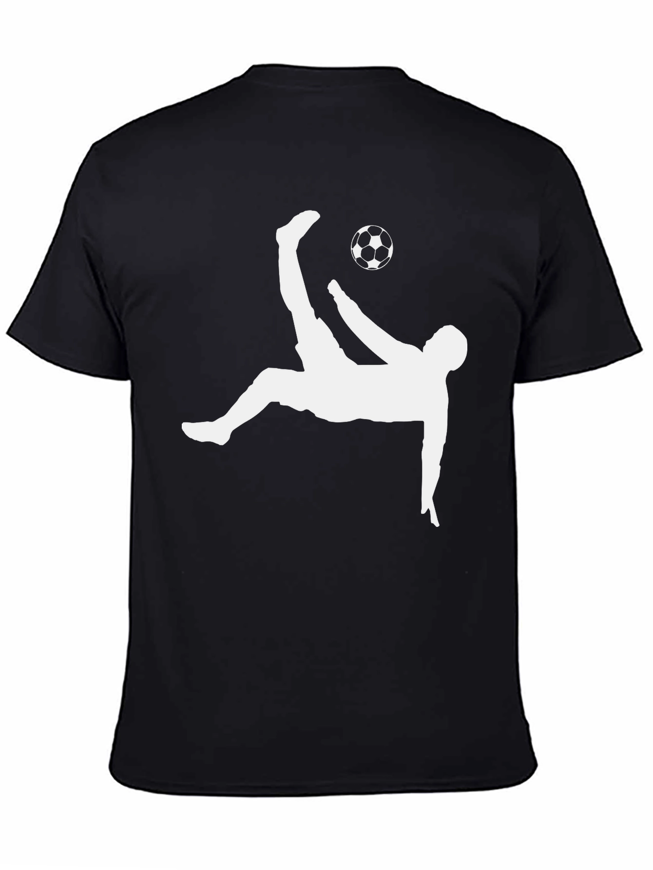 Black Soccer Bicycle Kick Graphic Tee view 4
