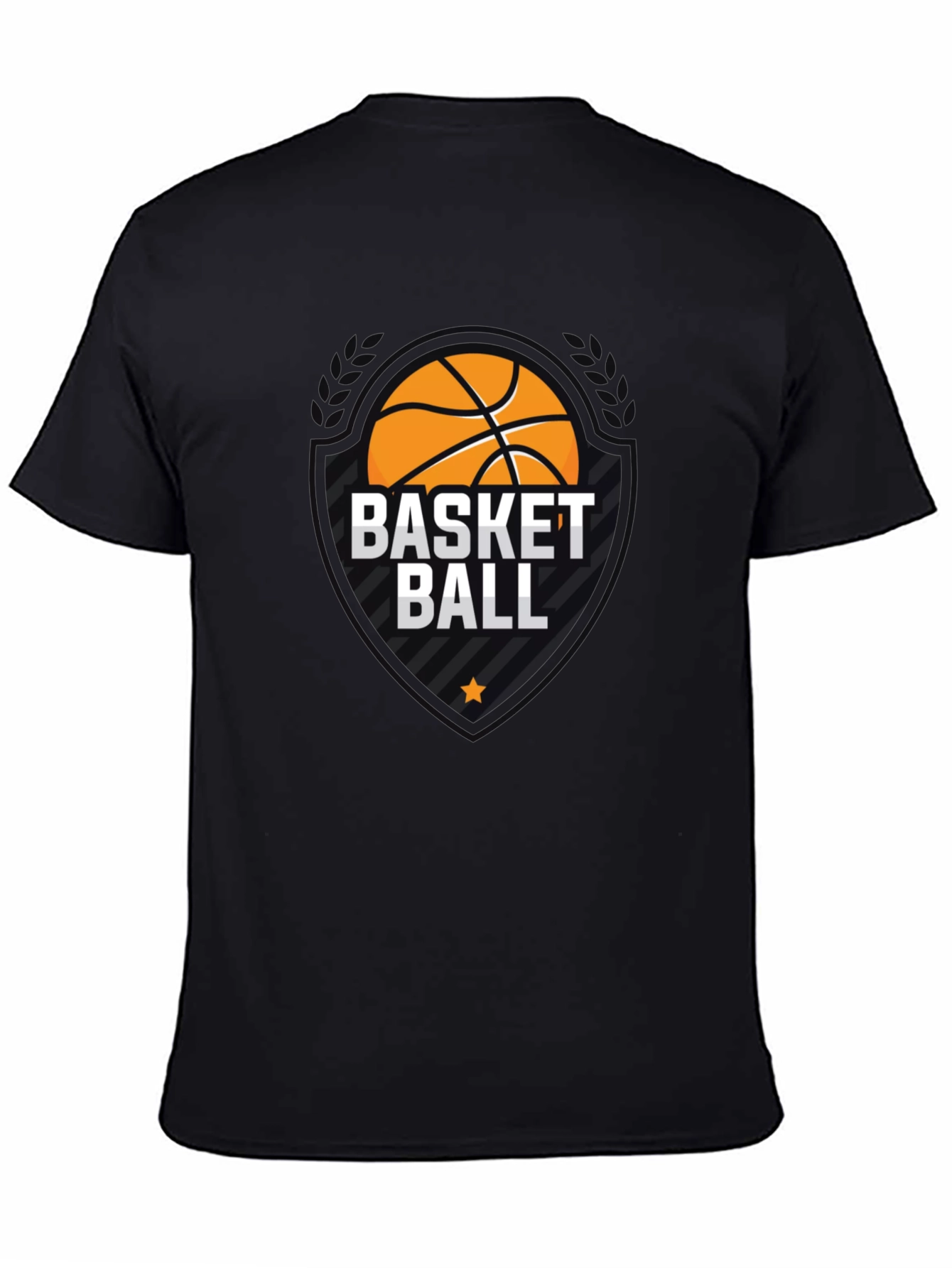 Black Basketball Graphic Tee - Stylish Black T-Shirt view 4