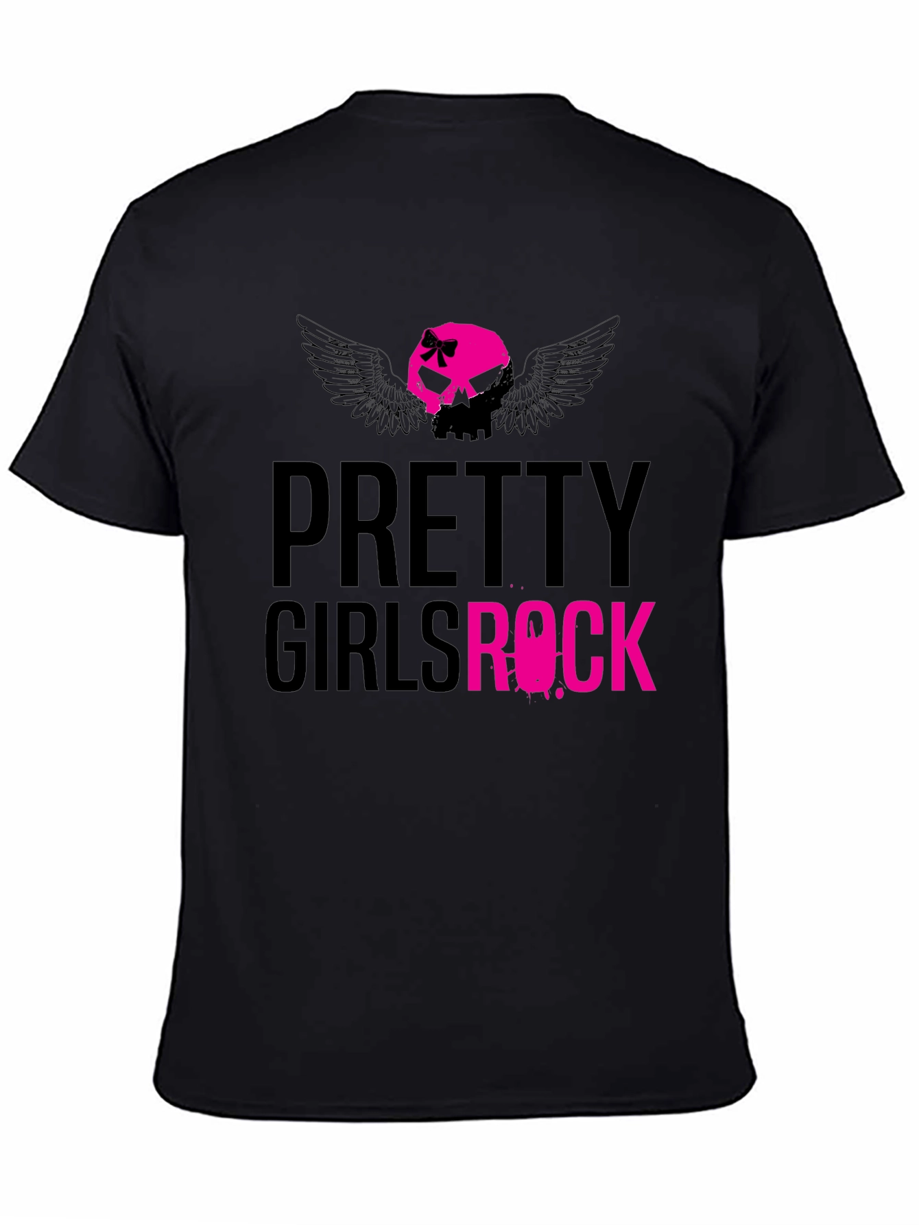 Black Pretty Girls Rock Graphic T-Shirt view 4