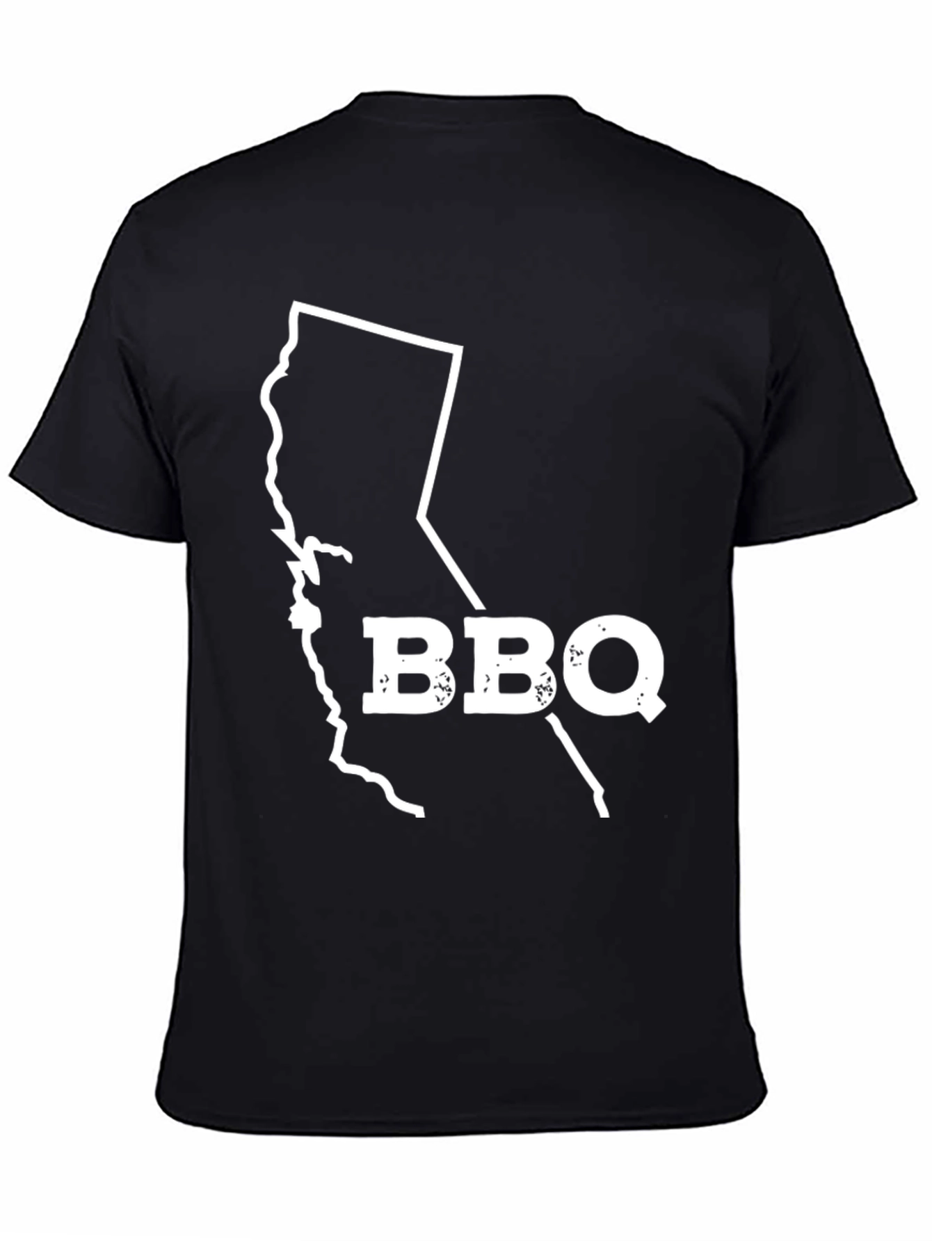 Black BBQ California State Silhouette Graphic Tee view 4
