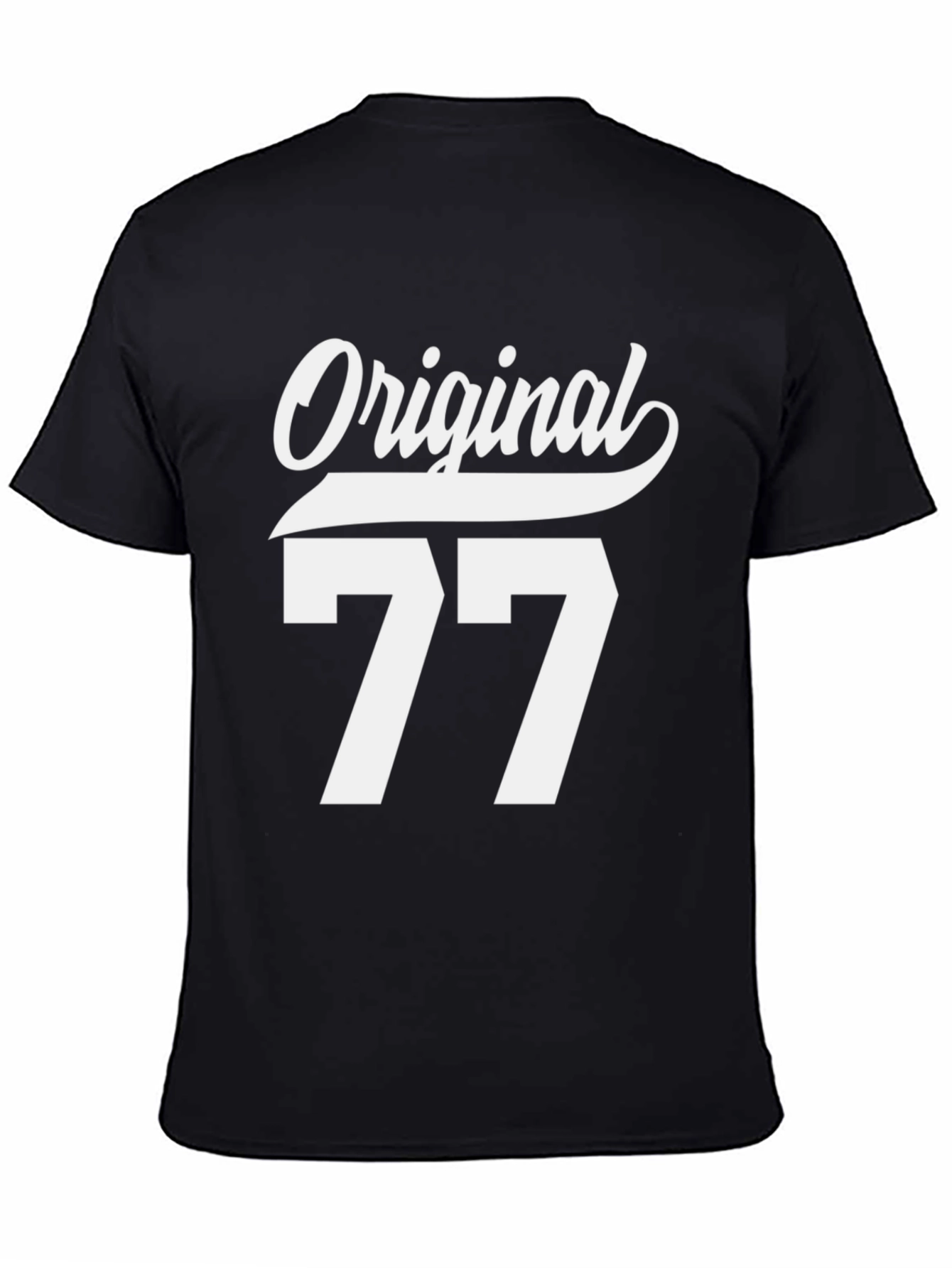 Black Original 77 Graphic Tee - Cool Retro Style view 4