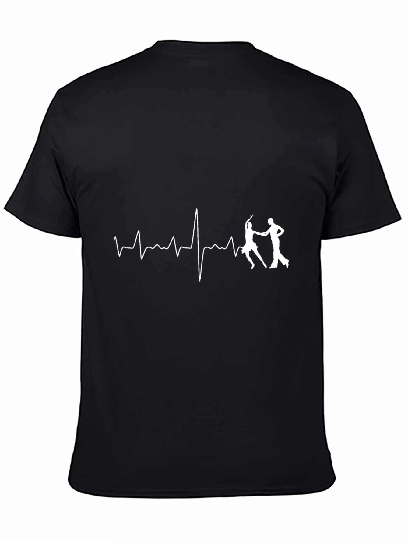 Black Dance Heartbeat T-Shirt - Black Graphic Tee view 4