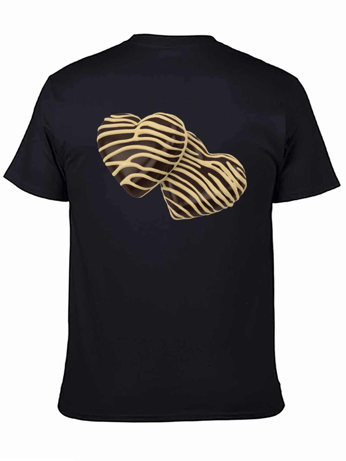 Black Heart Zebra Print T-Shirt - Stylish Graphic Tee view 4