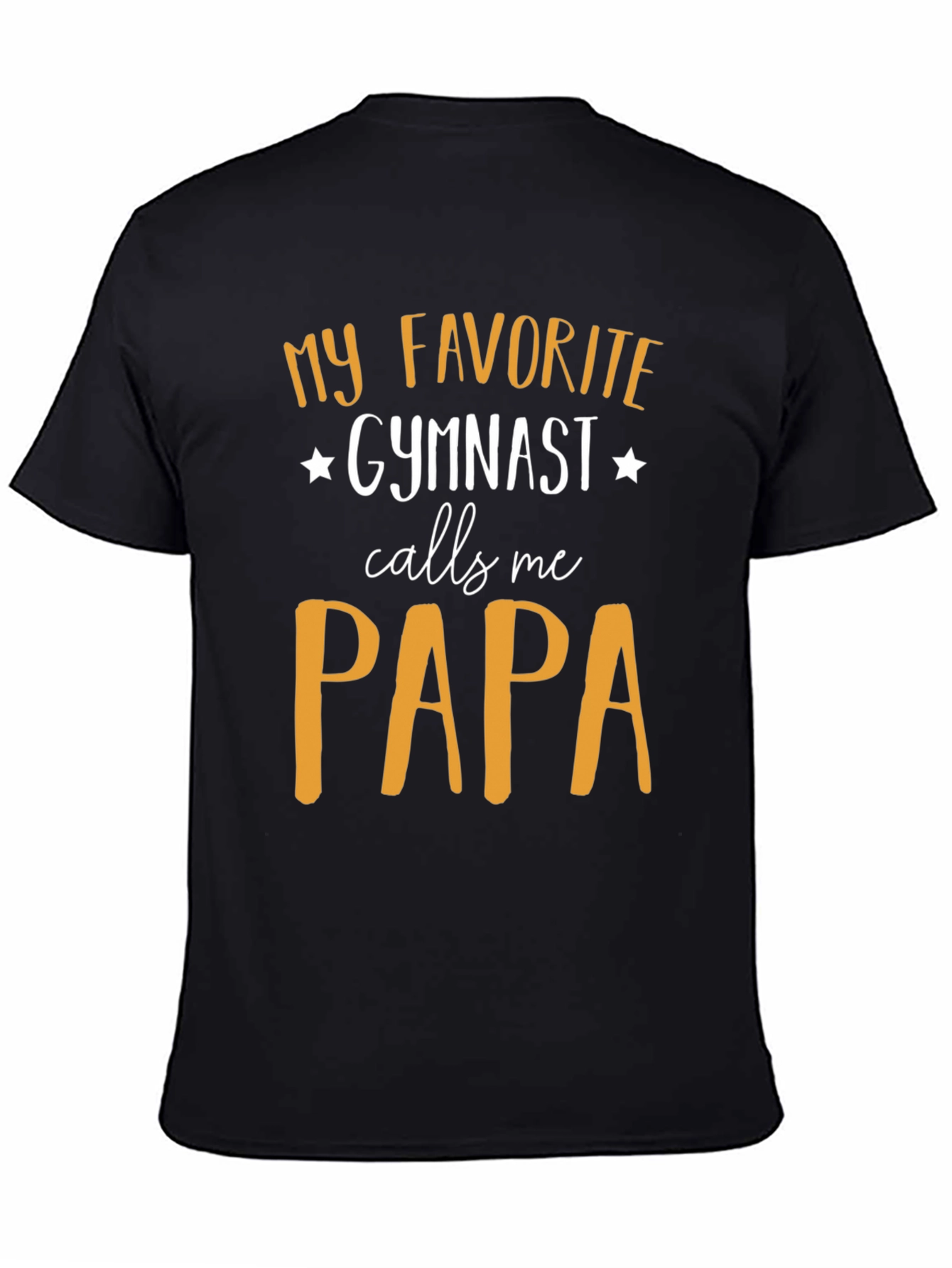 Black My Favorite Gymnast Calls Me Papa T-Shirt view 4