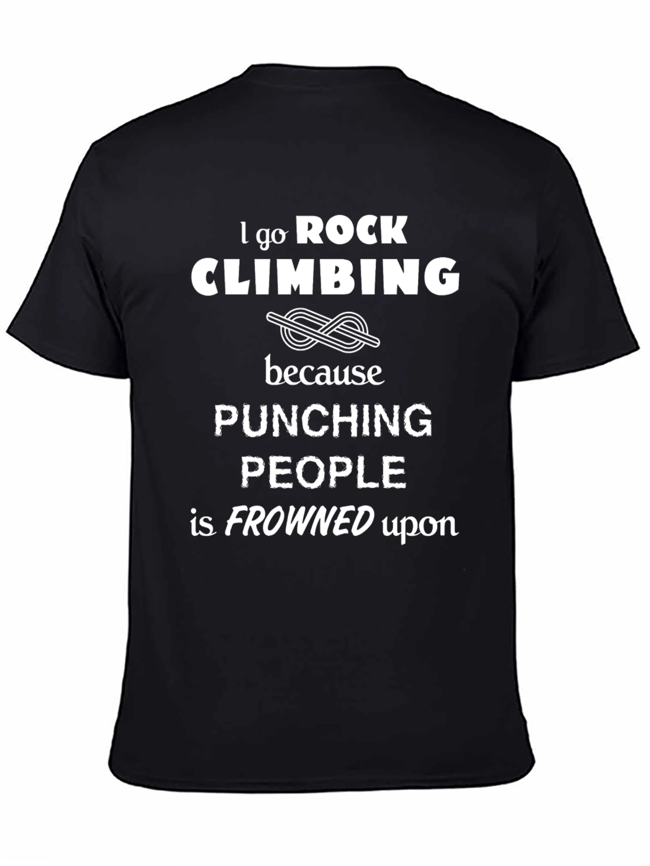 Black Rock Climbing Pun T-Shirt view 4
