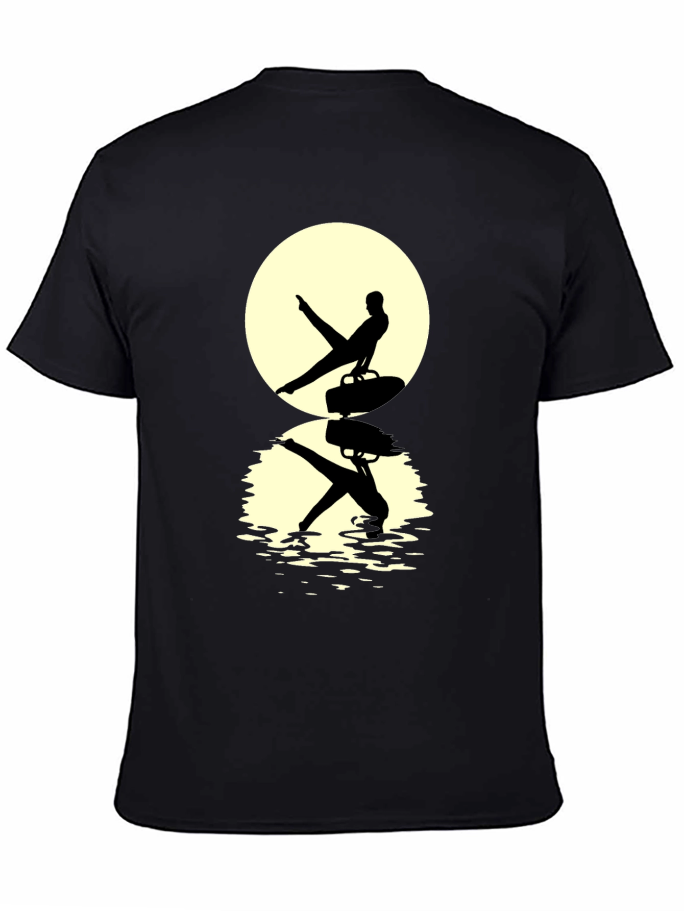 Black Gymnast Silhouette T-Shirt view 4