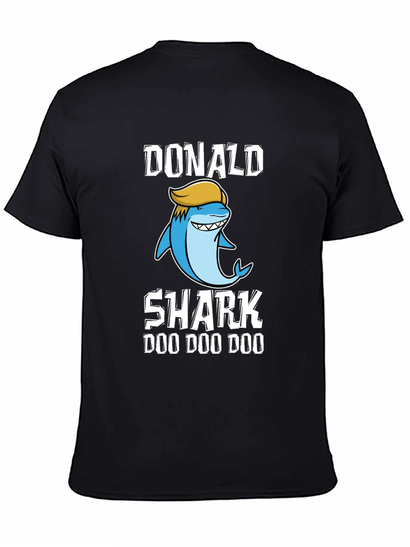 Black Donald Shark T-Shirt - Doo Doo Doo view 4