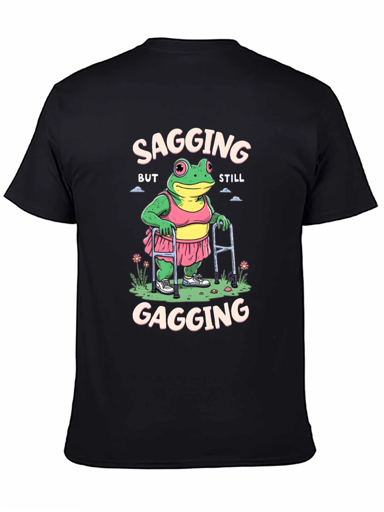 Black Sagging but Still Gagging Frog T-Shirt view 4