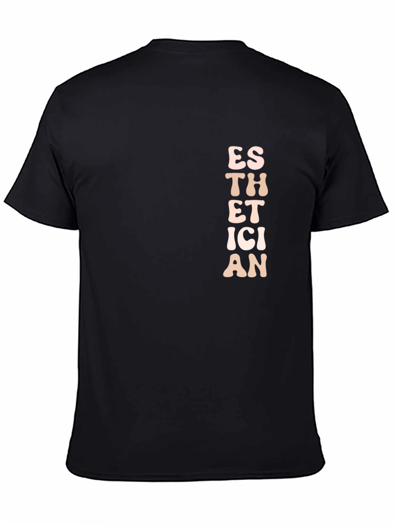 Black Esthetician T-Shirt - Cute Cosmetology Apparel view 4