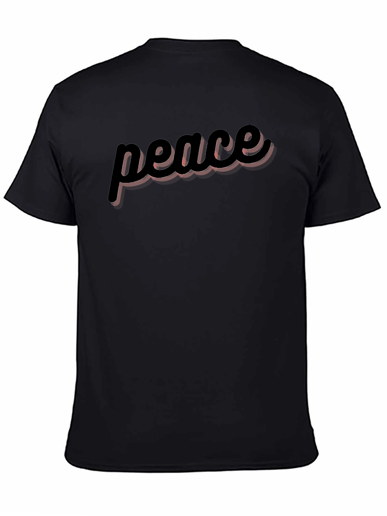 Black Peace Graphic Tee - Soft Cotton Casual Top view 4